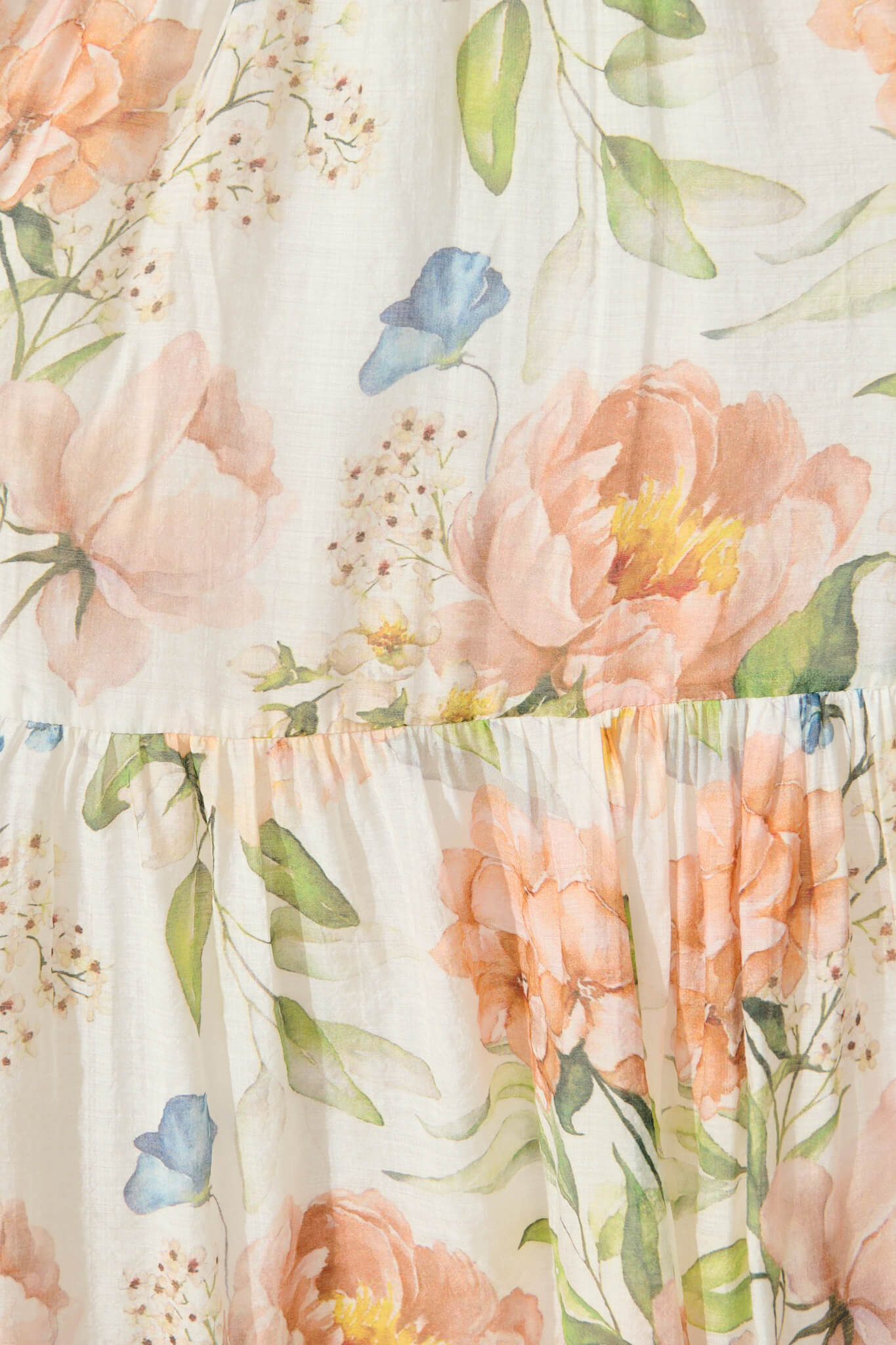 Khalo Maxi Dress In Cream Multi Floral