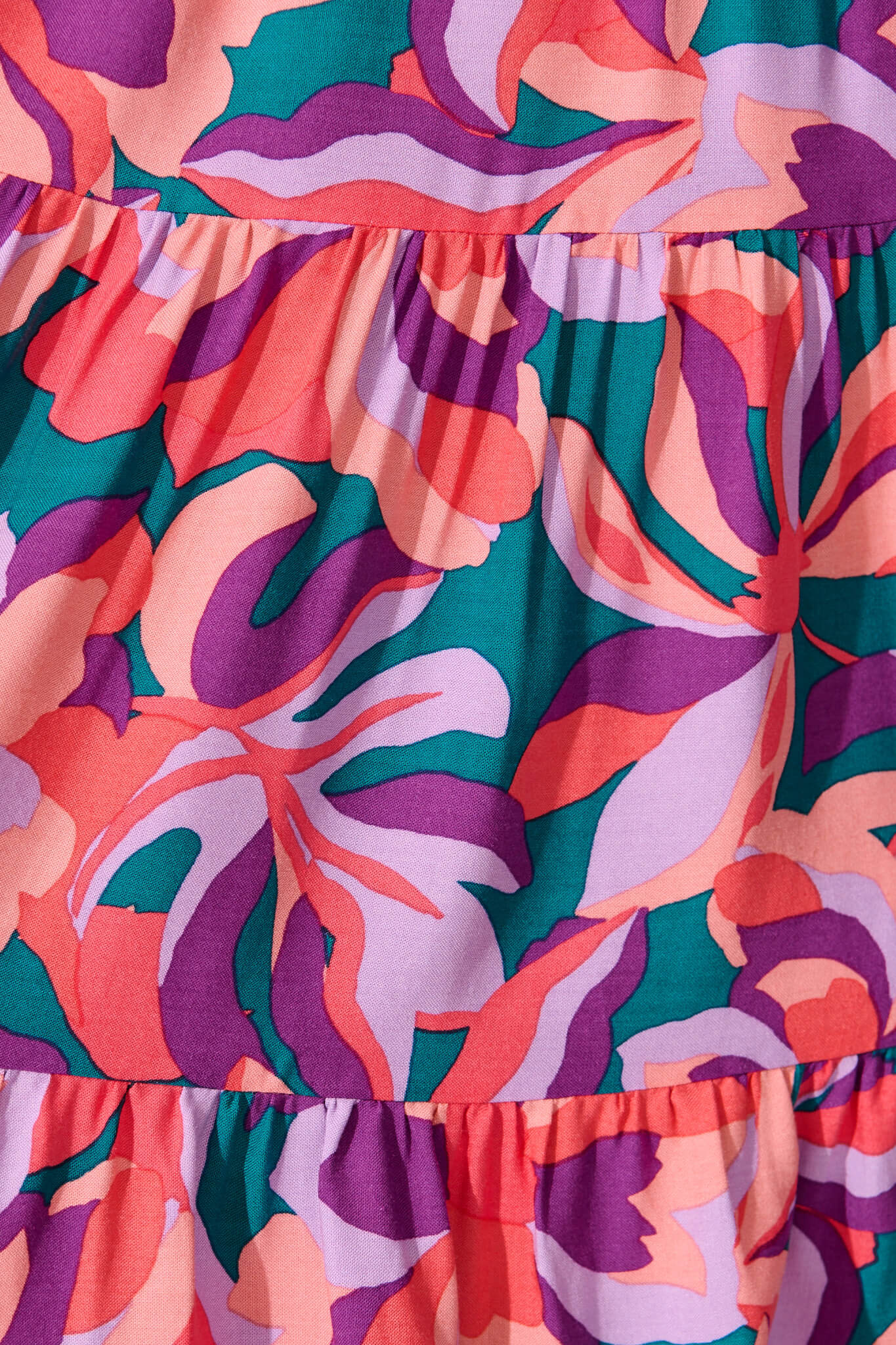 Abriella Dress In Pink and Purple Print