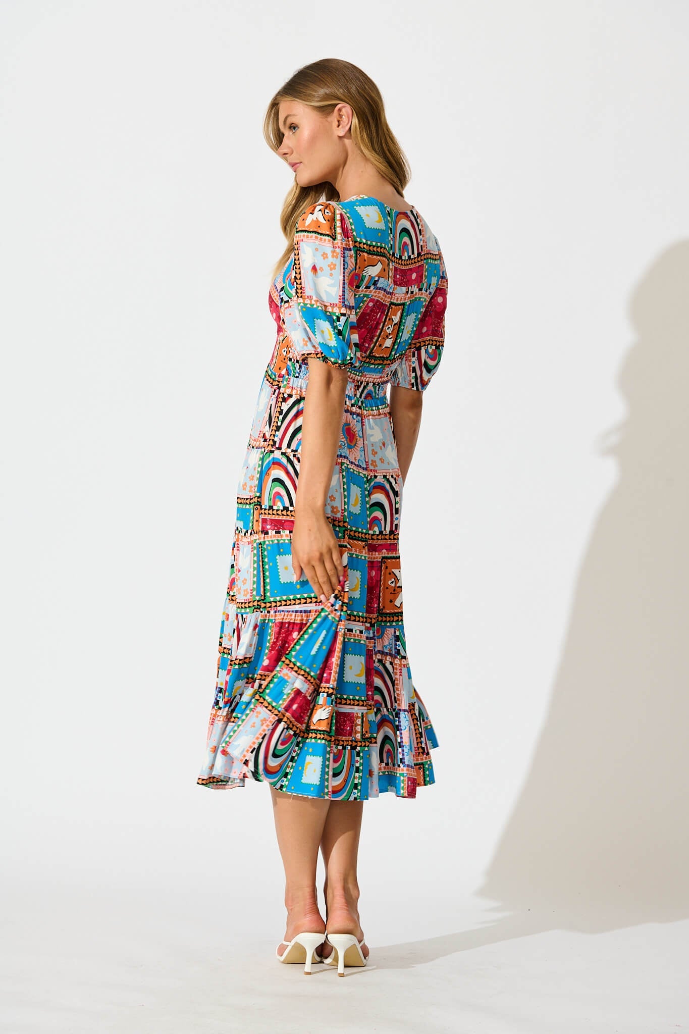 Modica Midi Dress In Bright Multi