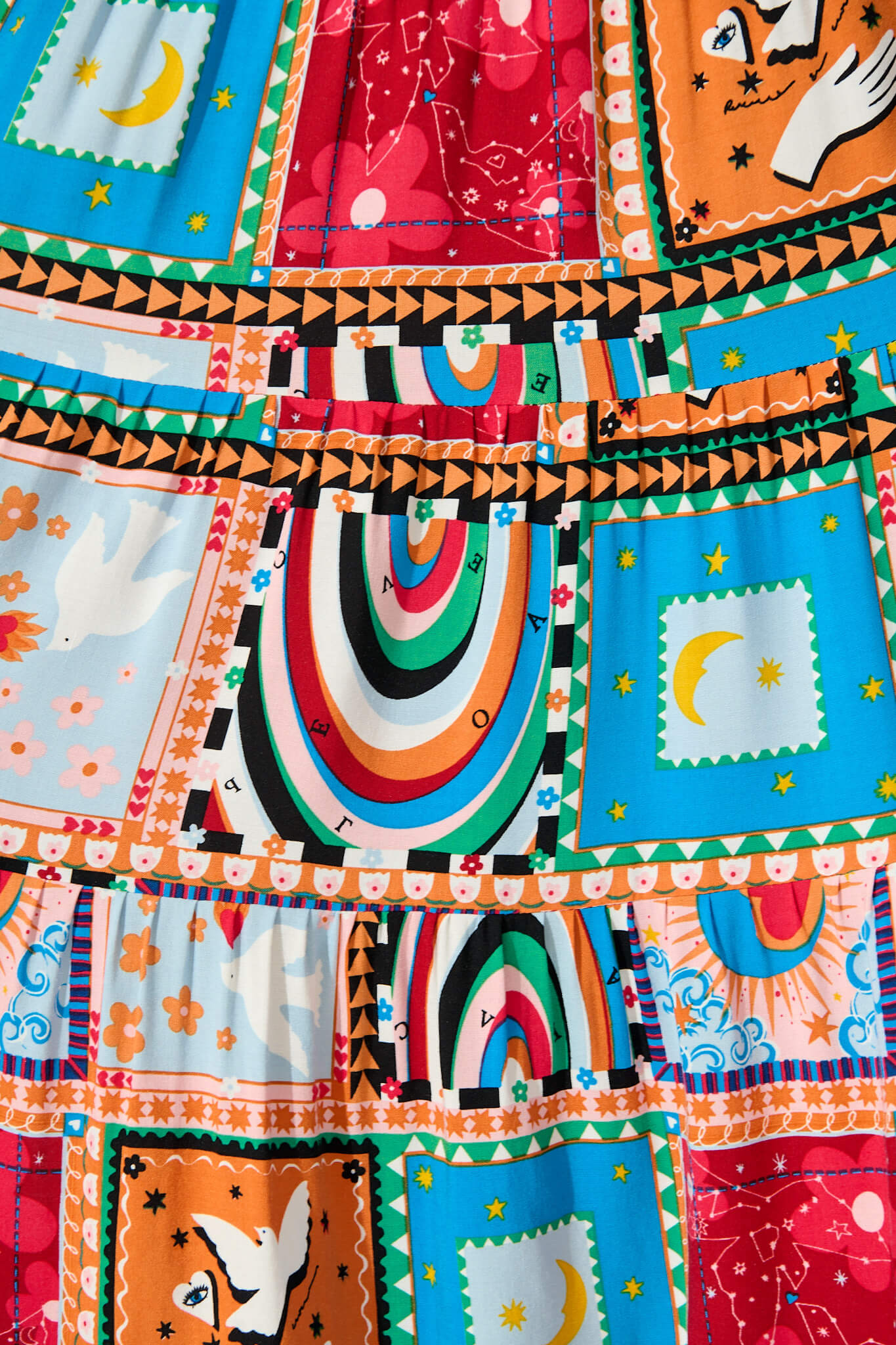 Modica Midi Dress In Bright Multi