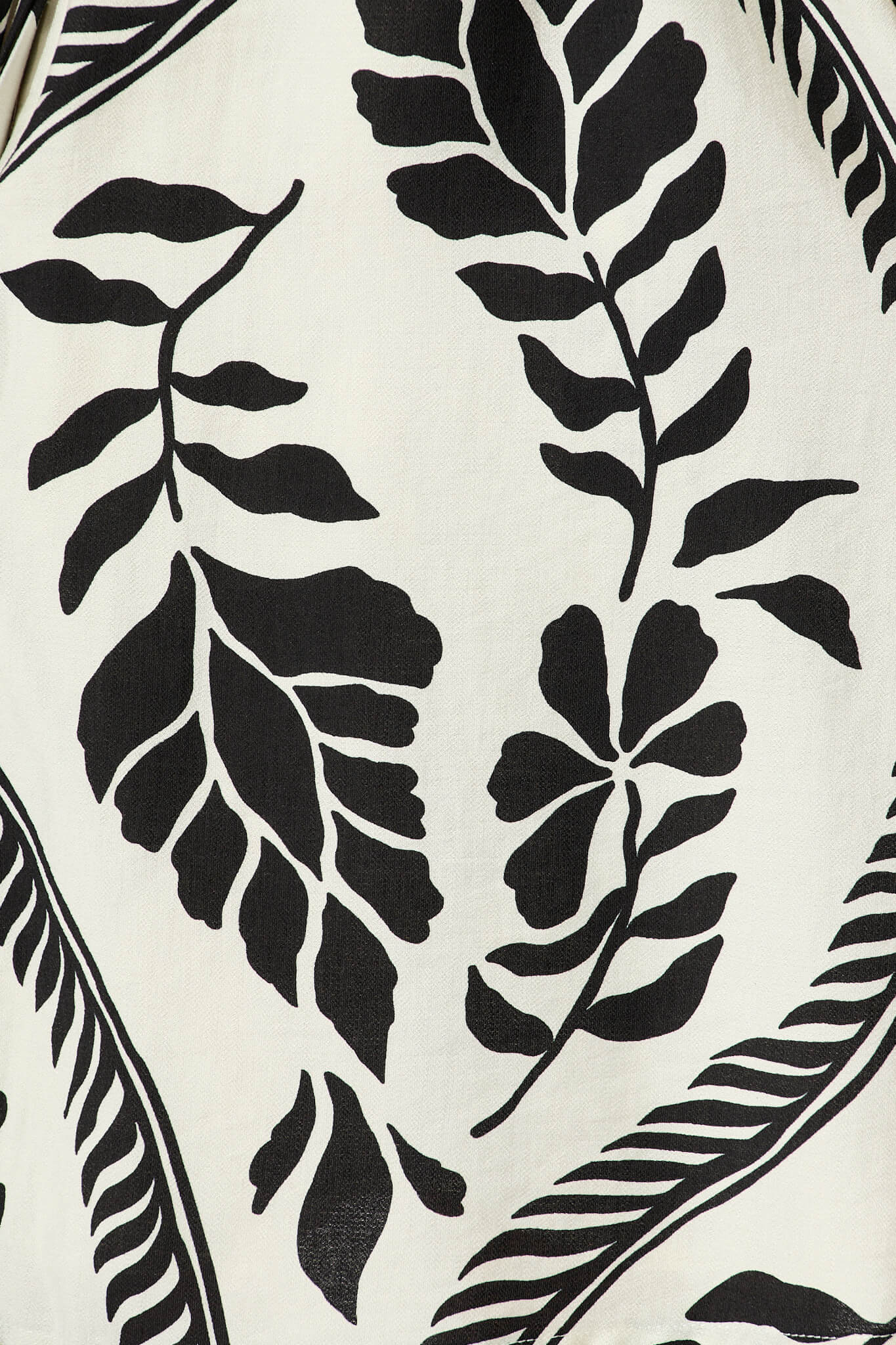 Montebello Dress in Cream with Black Leaf