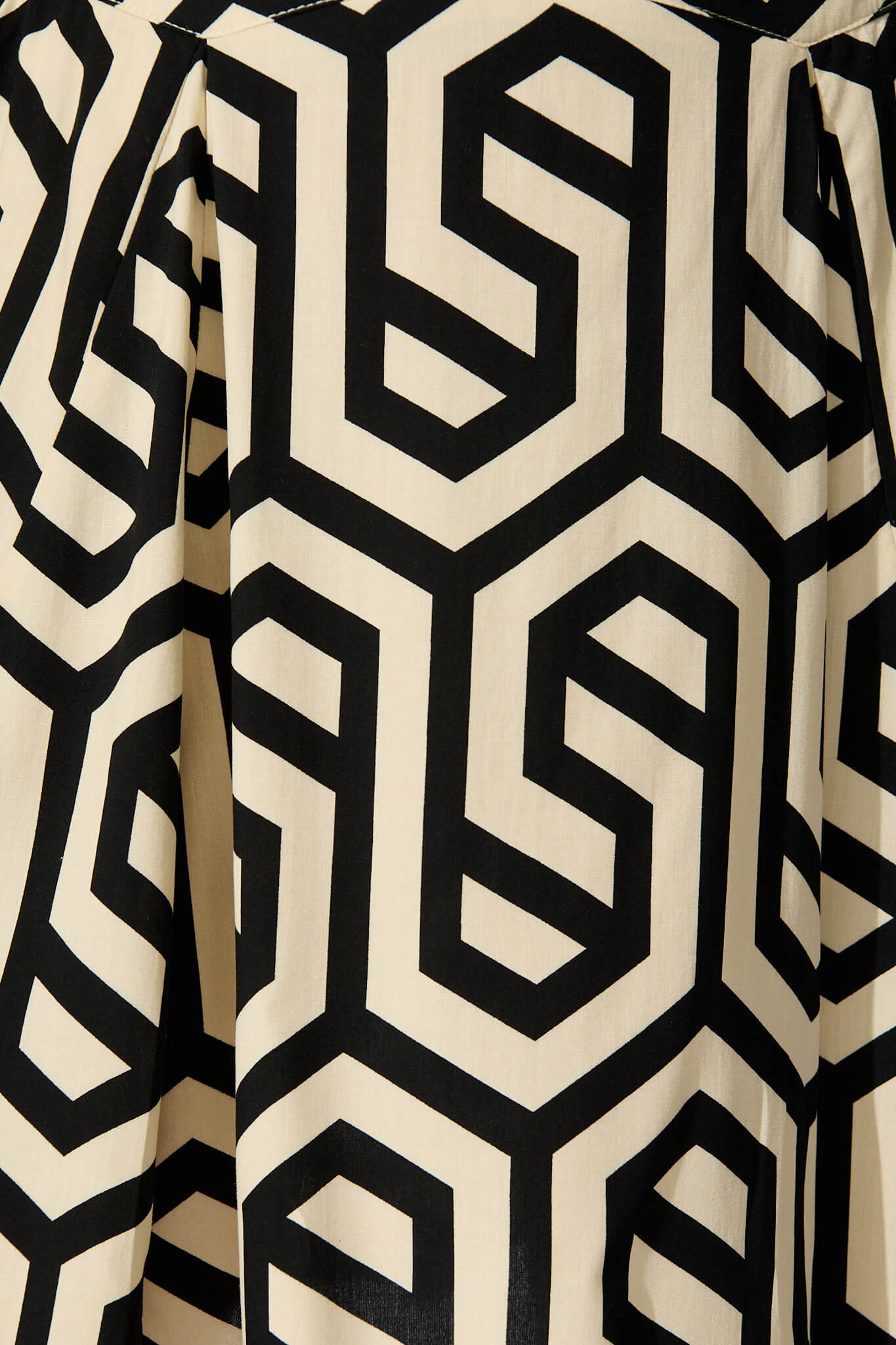 Brandy Skirt In Cream With Black Geometric Print