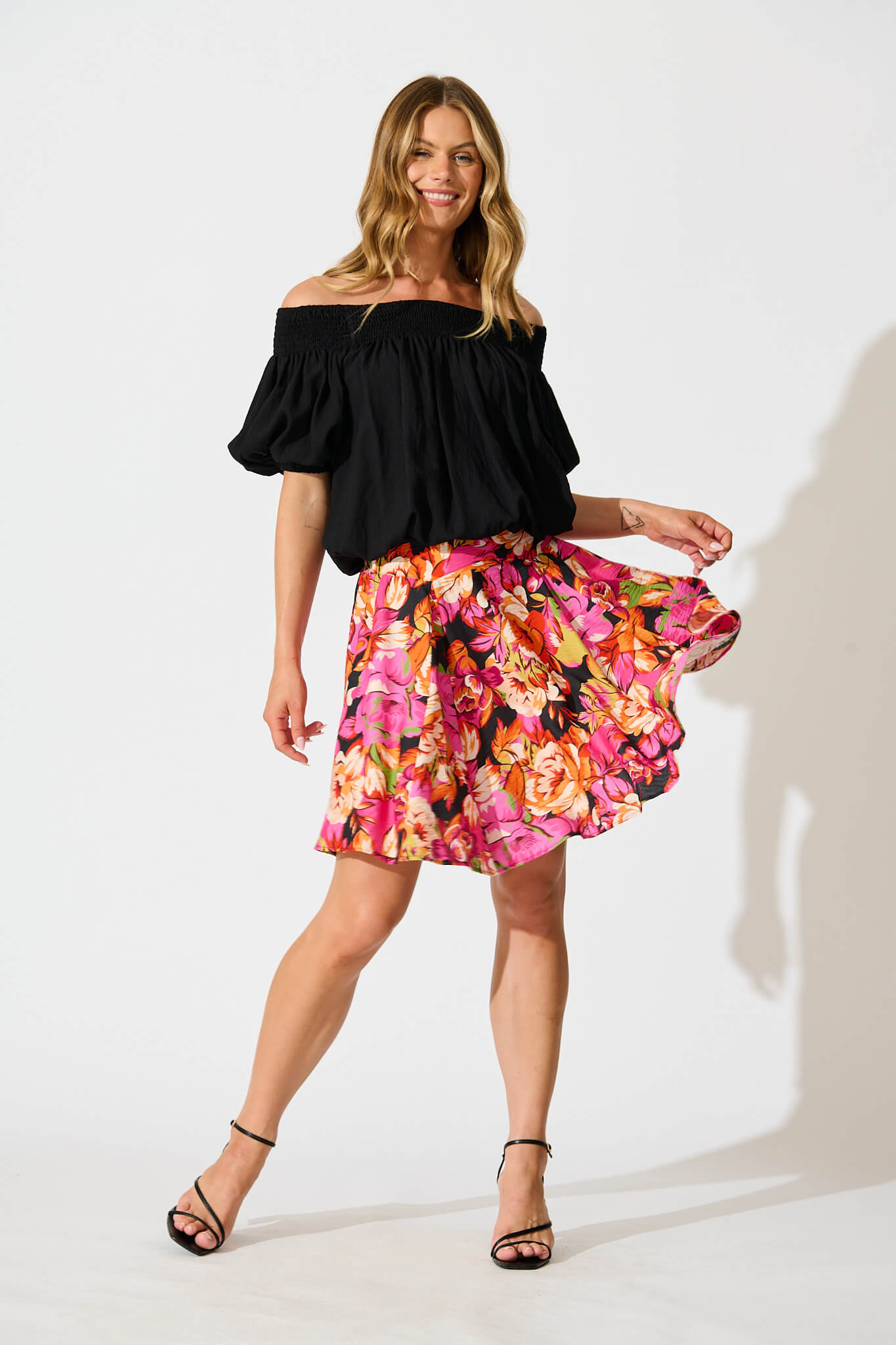 Brandy Skirt In Multi Floral