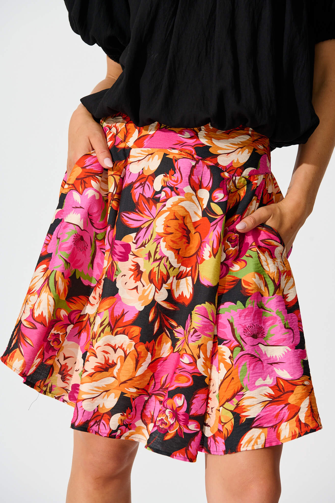 Brandy Skirt In Multi Floral