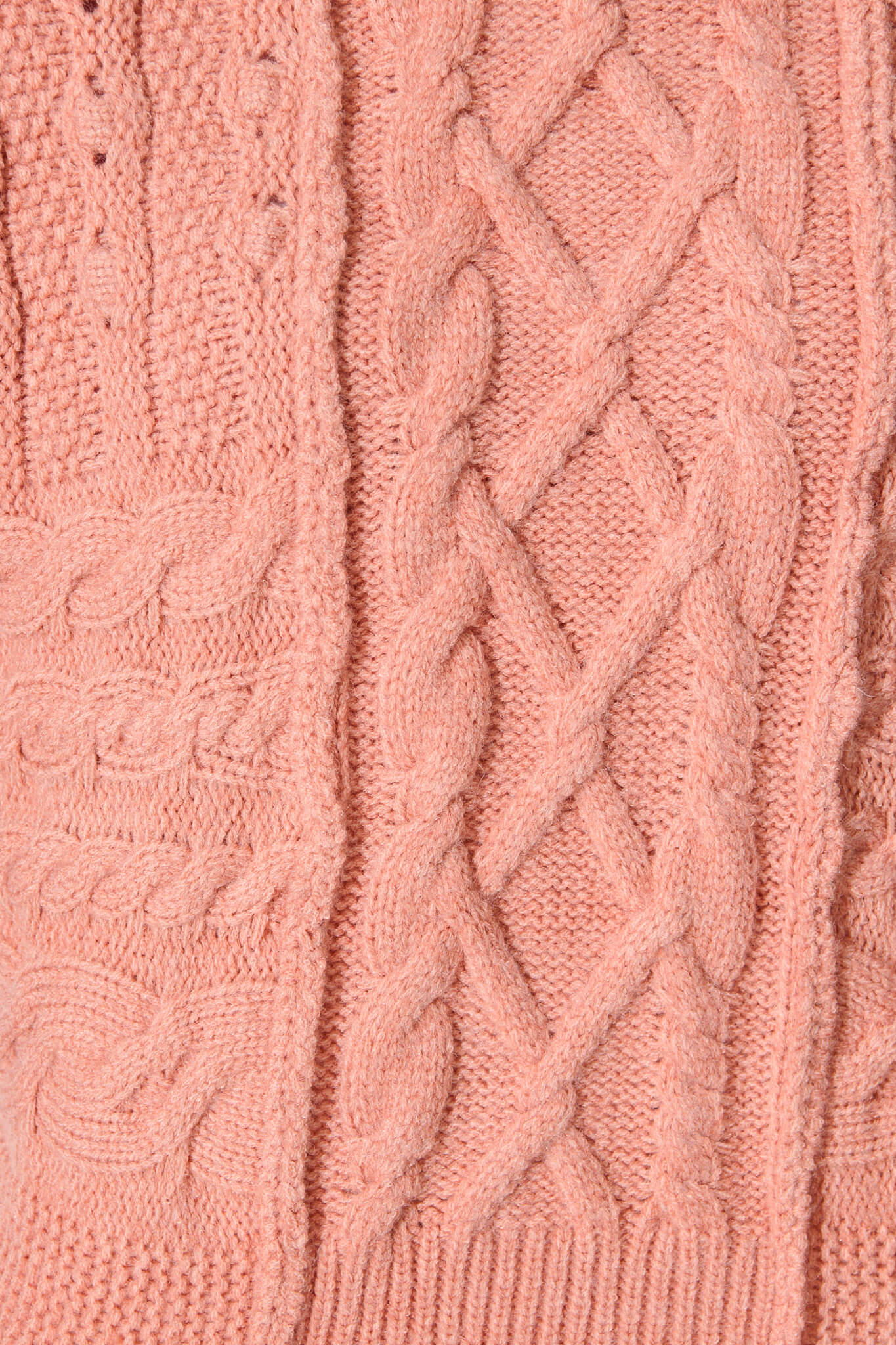 Umina Cable Knit In Dusty Rose Wool Blend