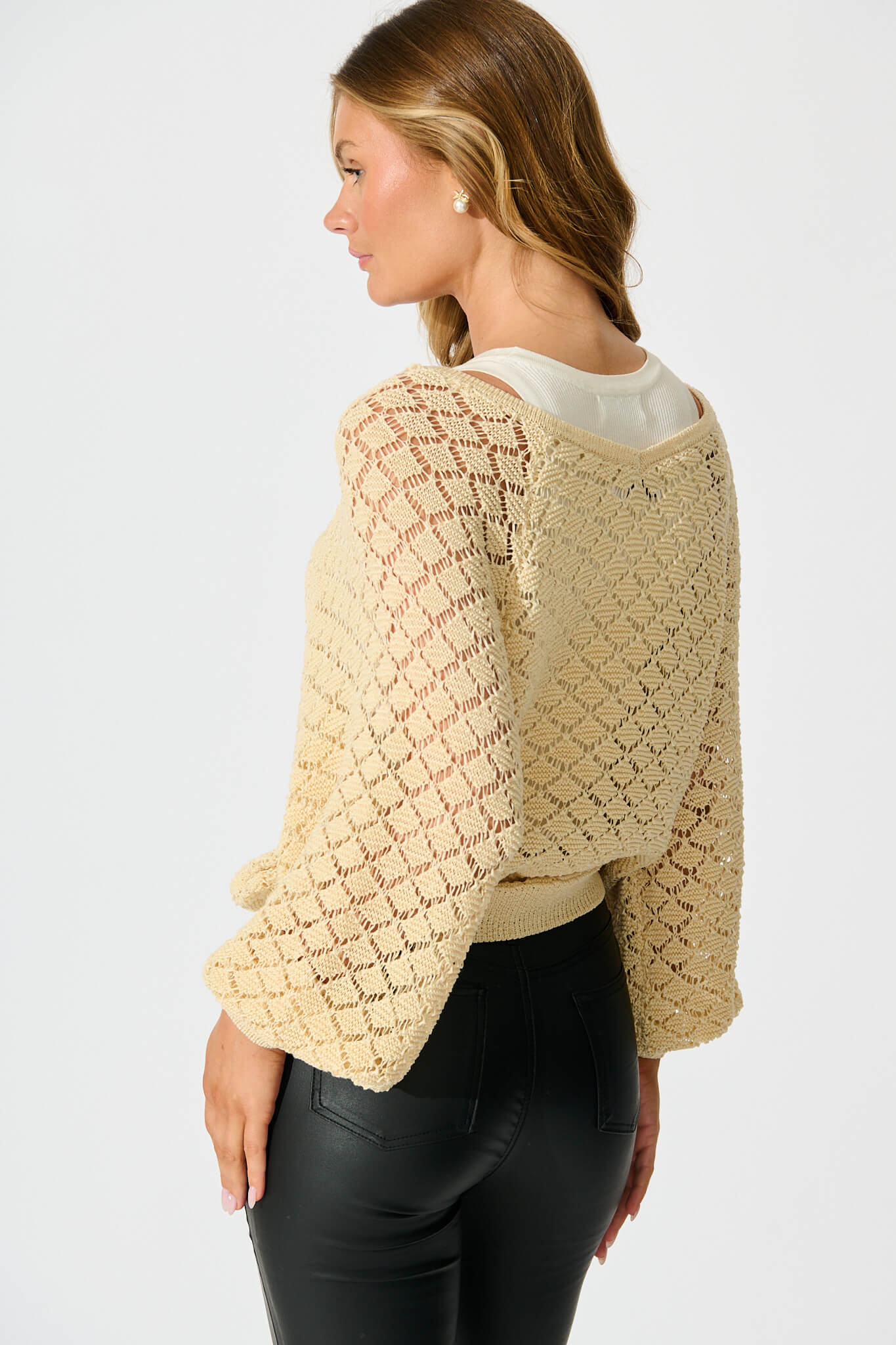 Amelie Knit in Beige Cotton Blend