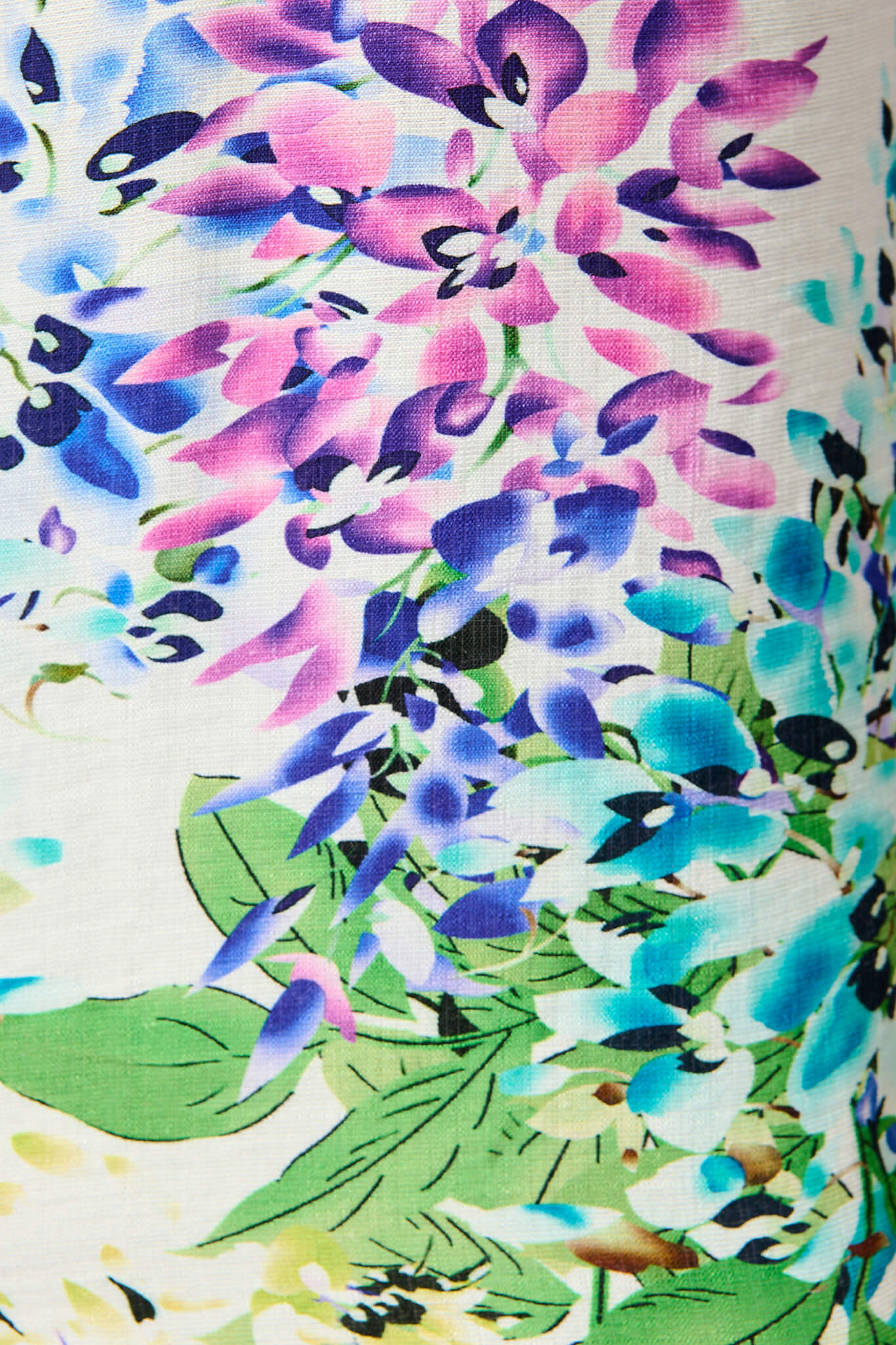 Orland Shirt in White Wisteria Print