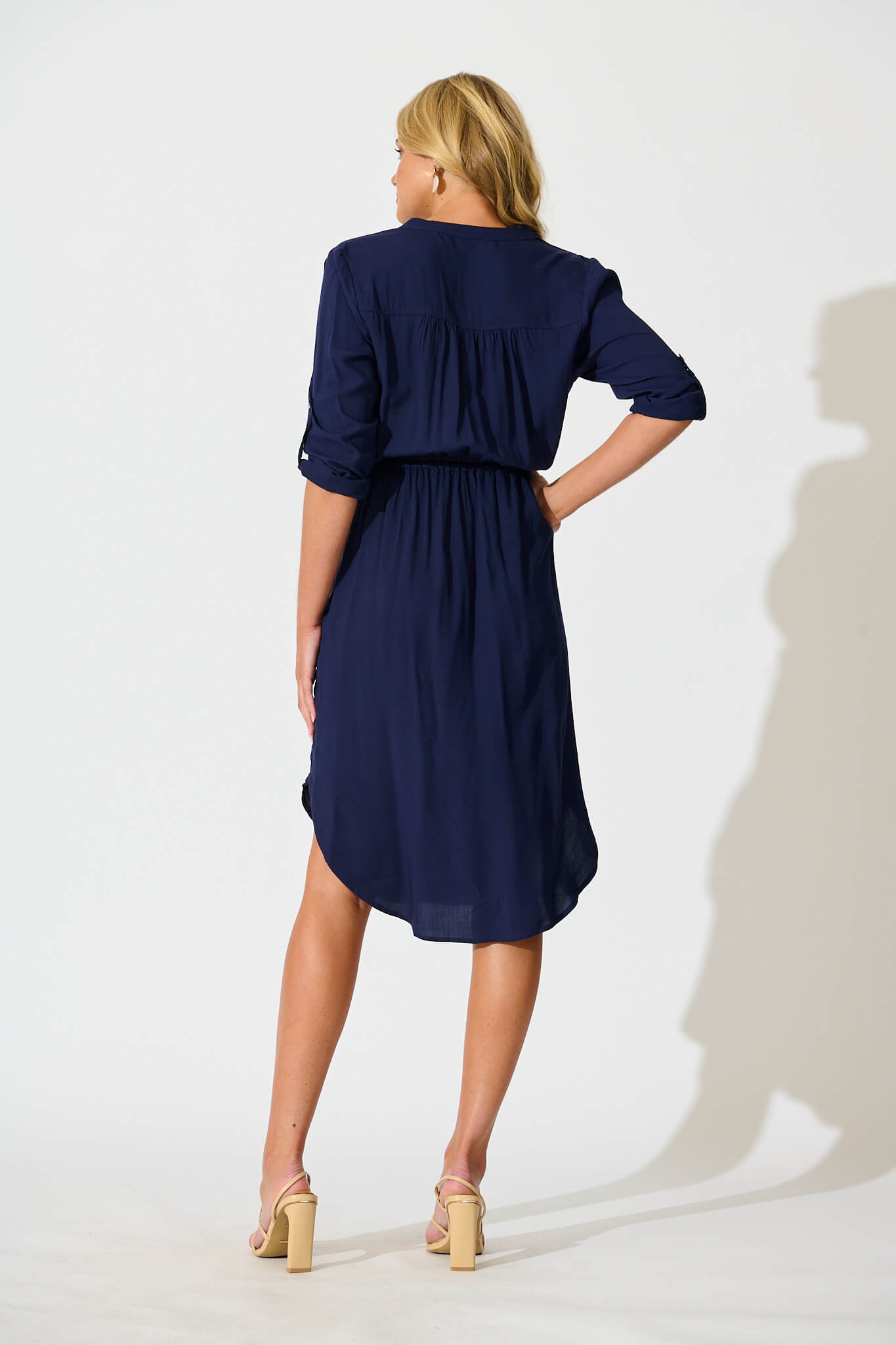 Rival Zip Dress in Navy