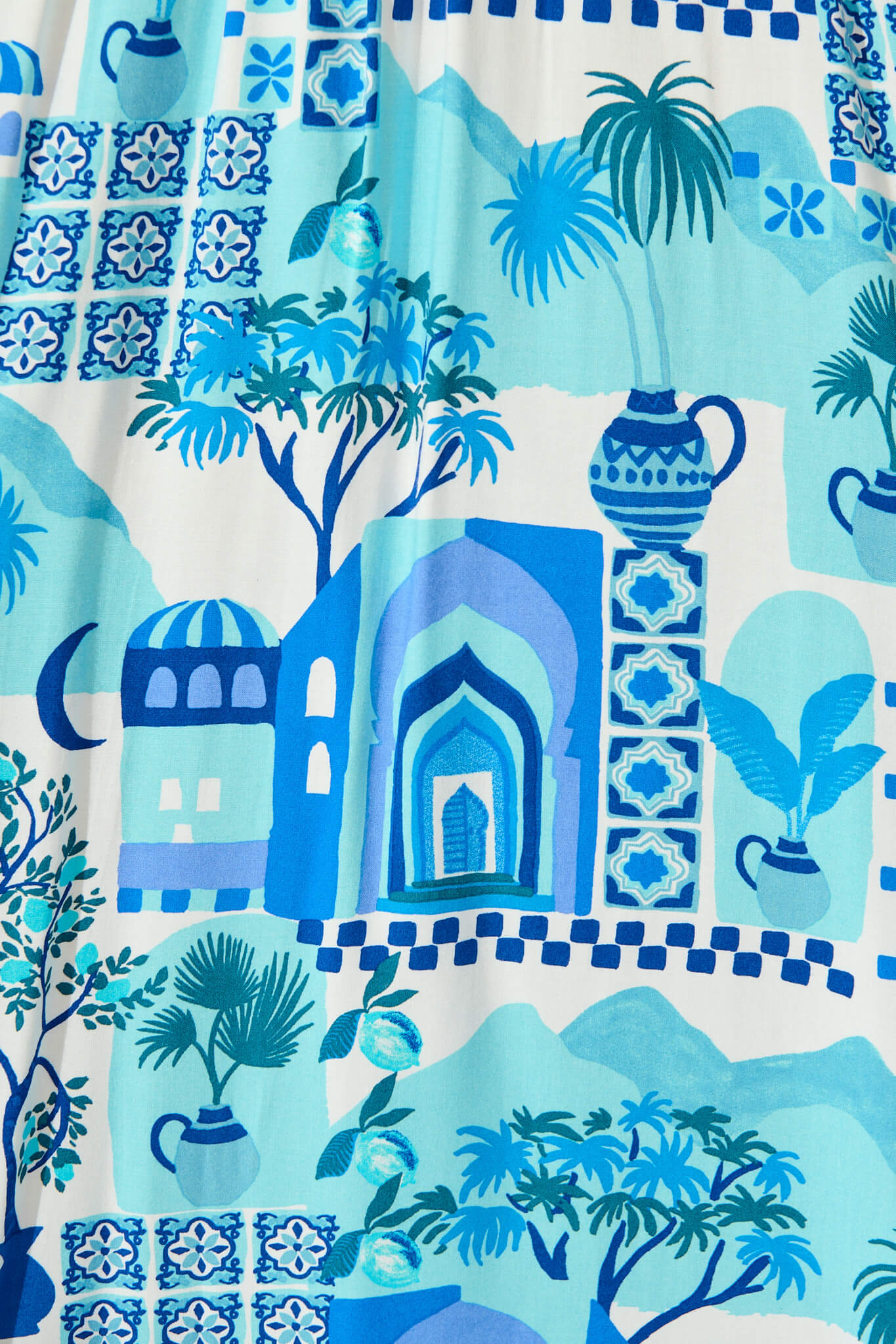 Mariam Midi Dress In Blue Multi