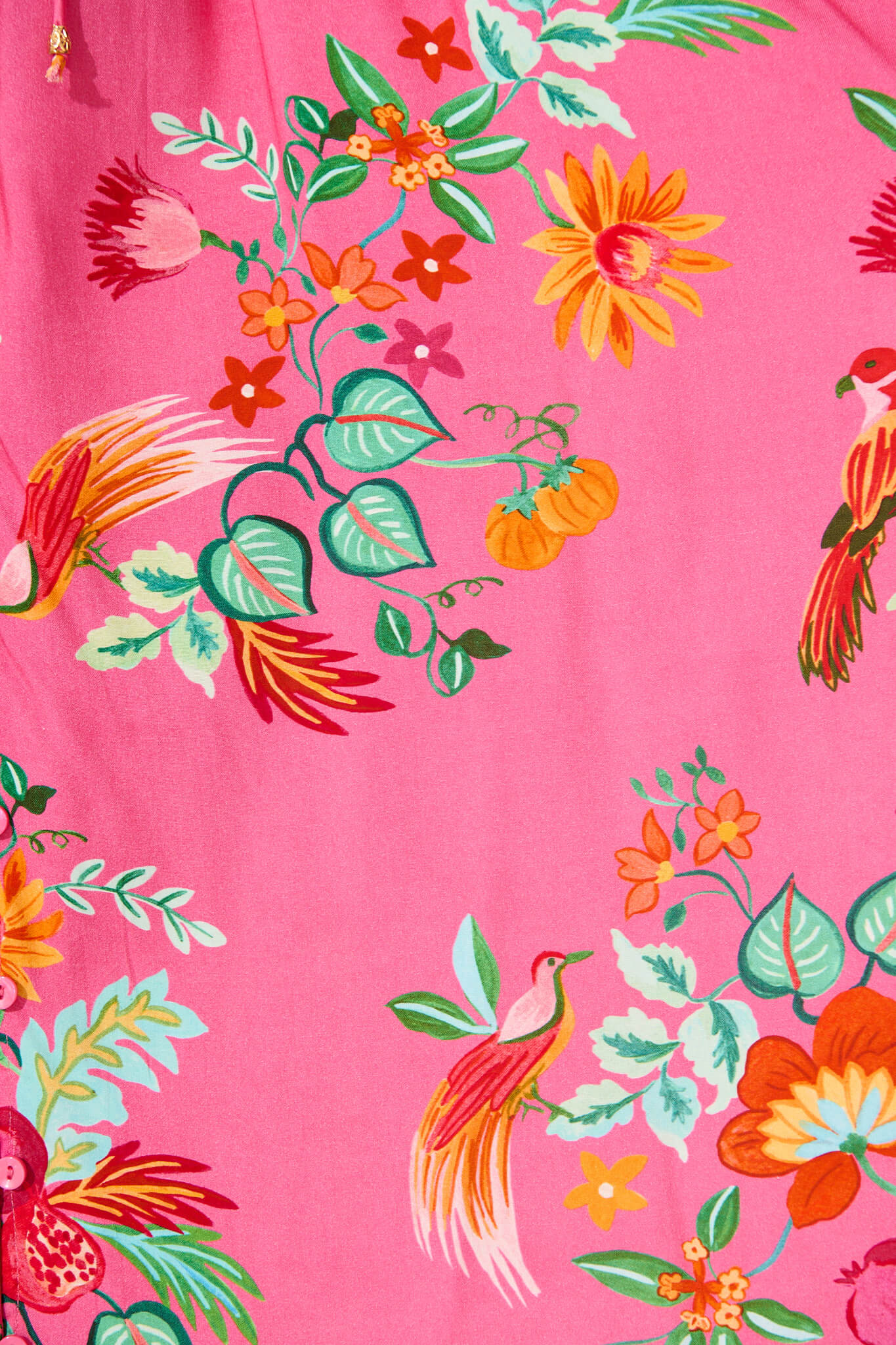 Kali Maxi Dress in Pink Tropical Print