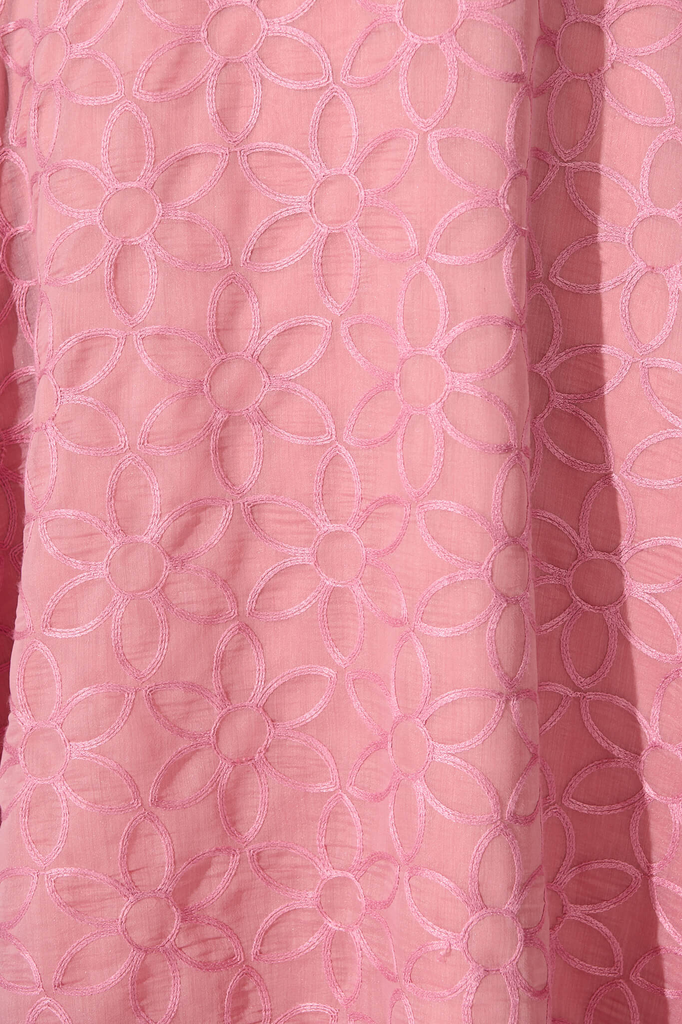 Countess Maxi Dress in Pink Embroidered Organza
