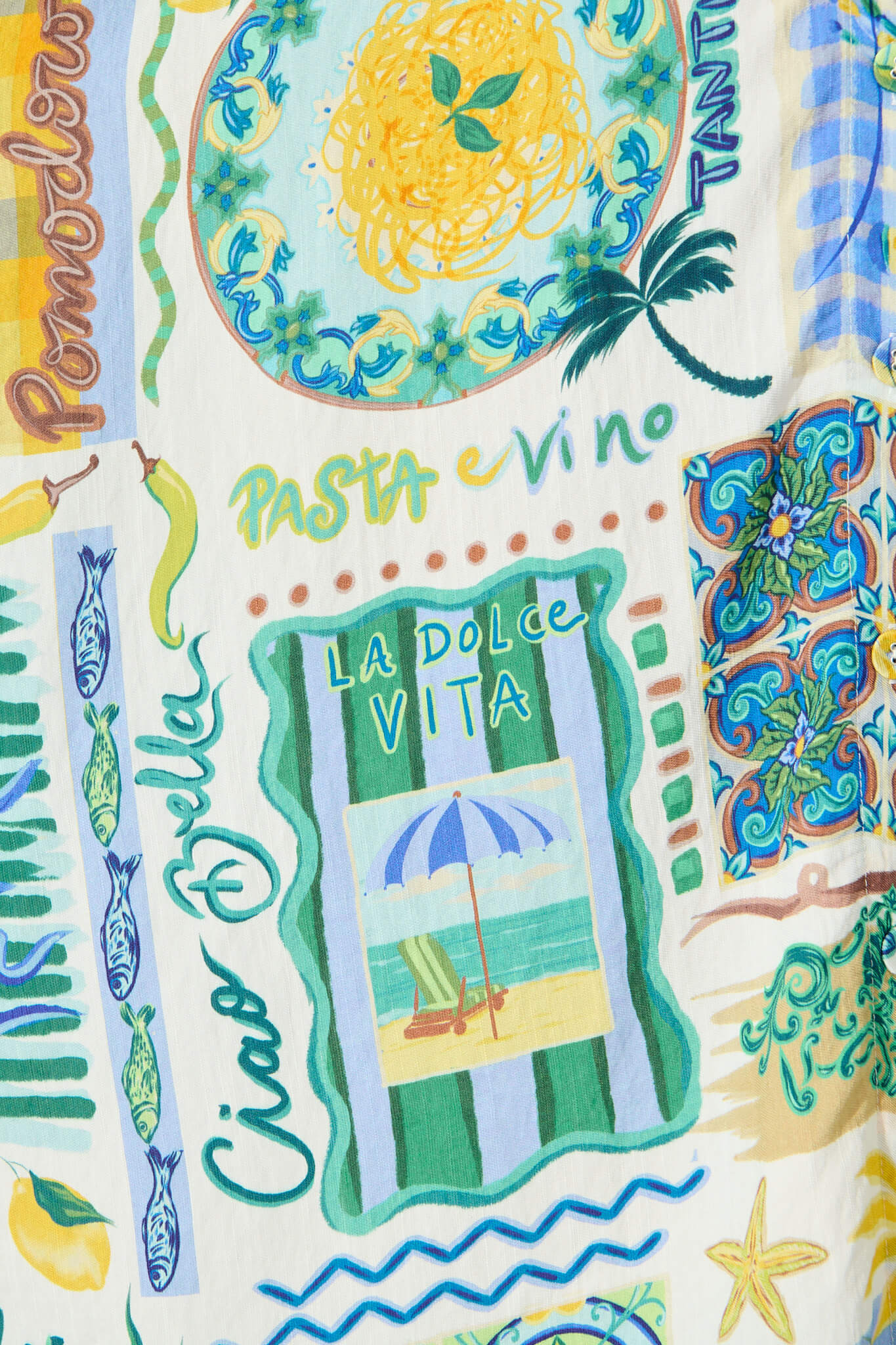 Dearest Midi Shirt Dress In Green Multi Border Print