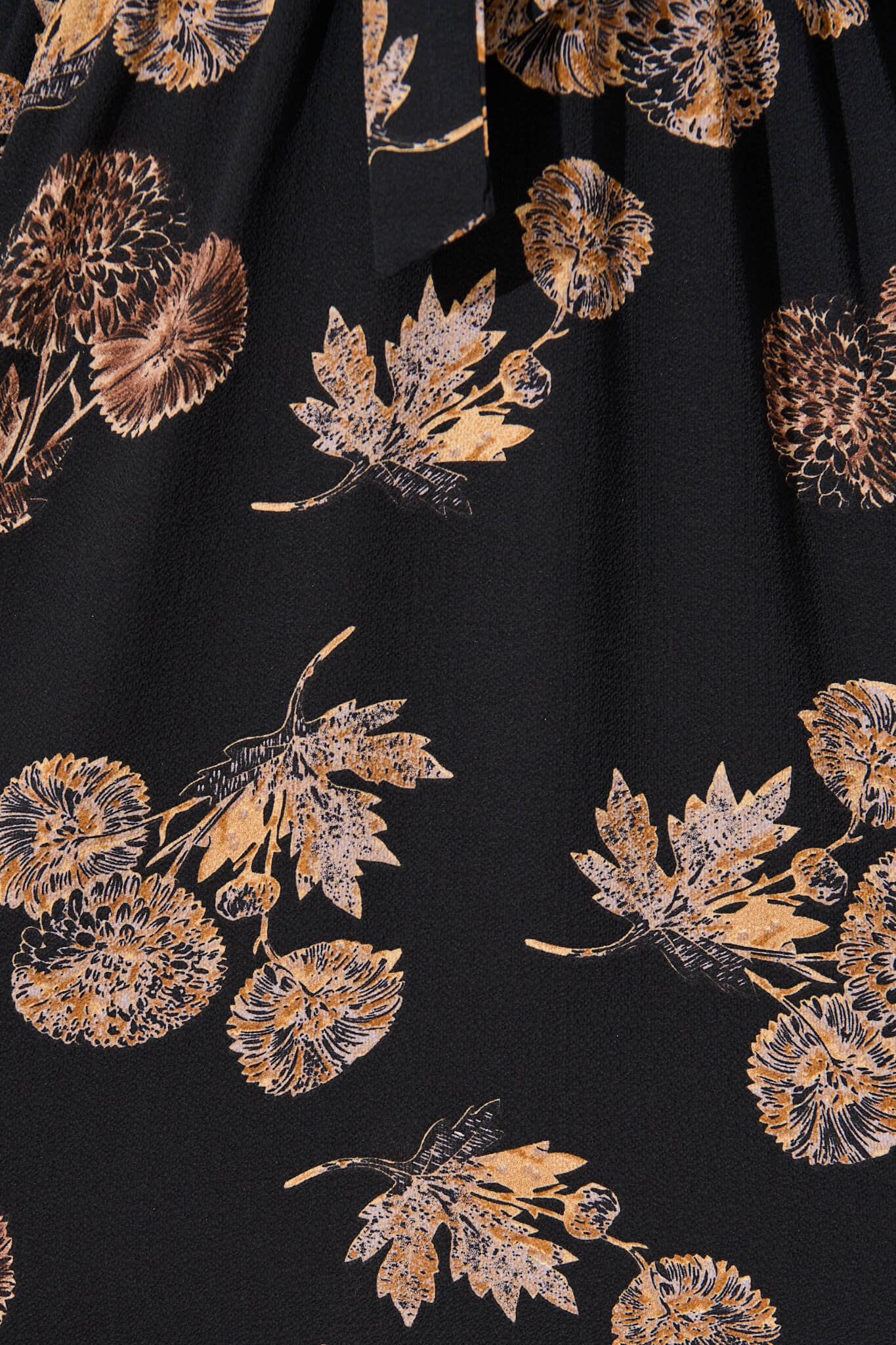 Ava Dress In Charcoal with Apricot Floral