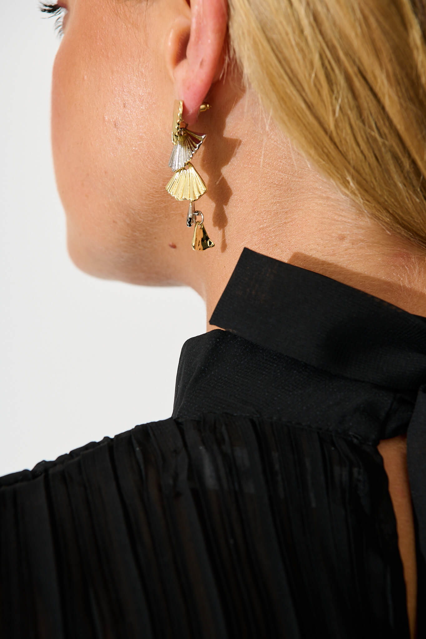 Benson Drop Earrings in Gold and Silver
