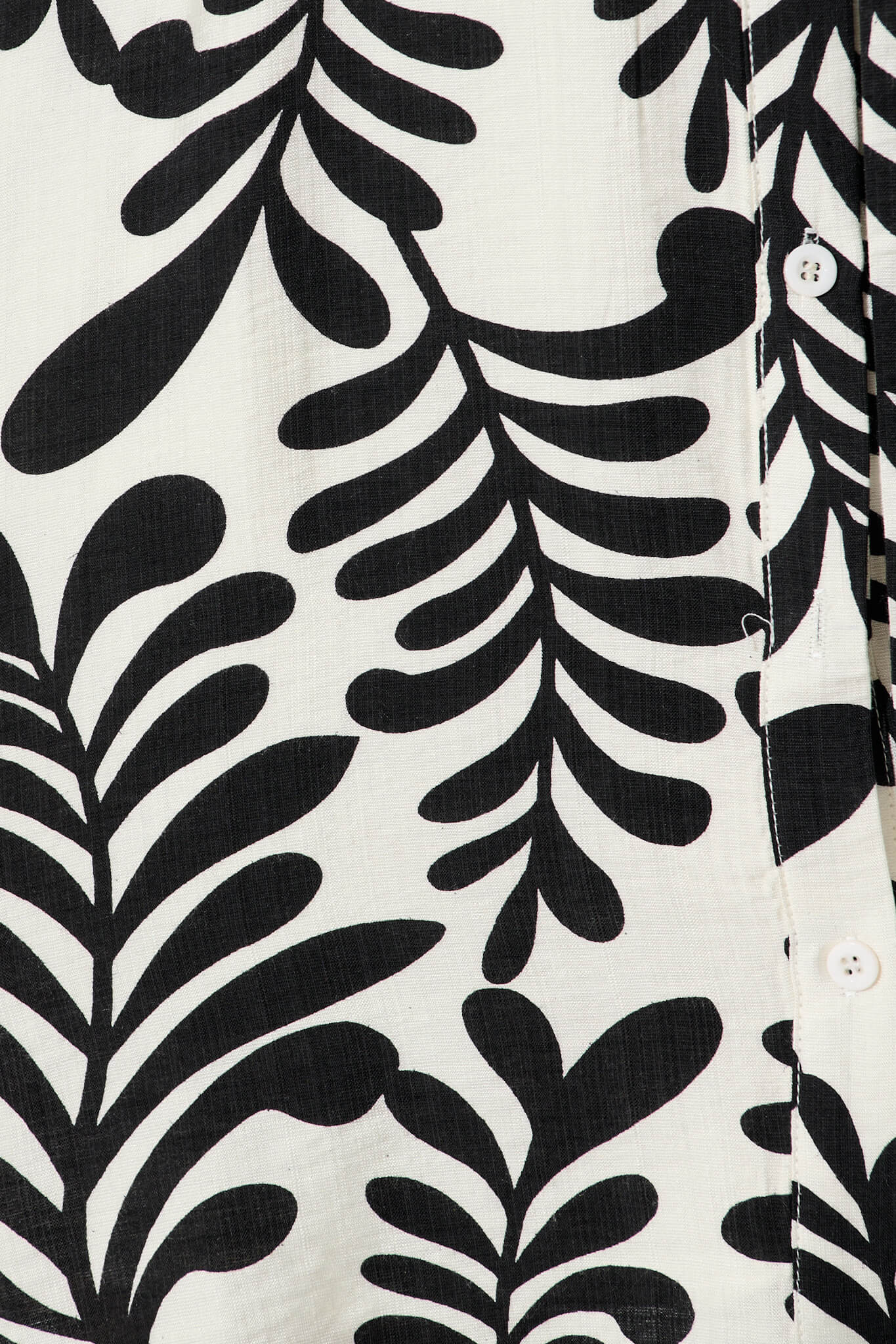 Edna Shirt Dress in Cream with Black Print