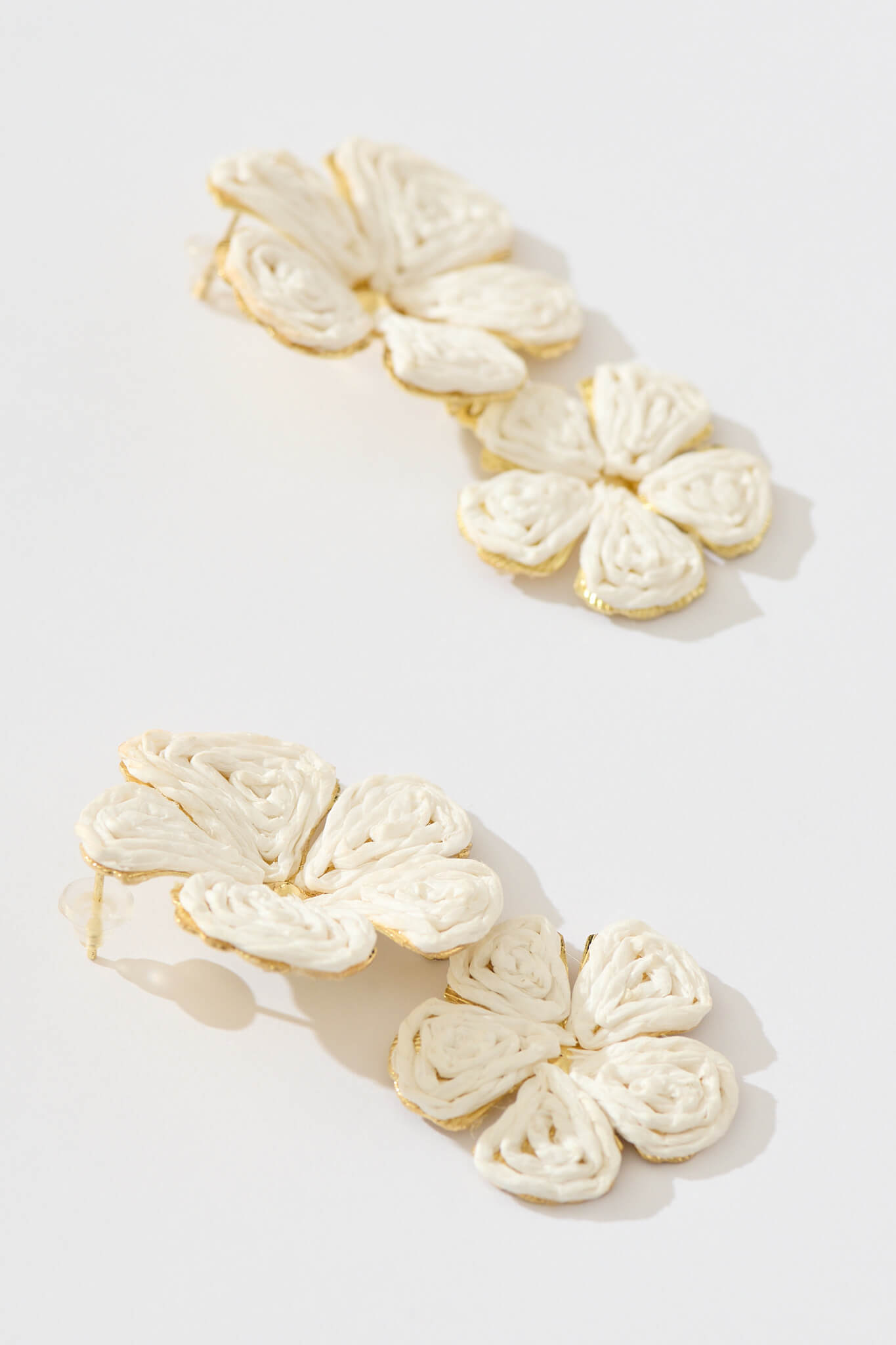 Myka Drop Earring in White Straw