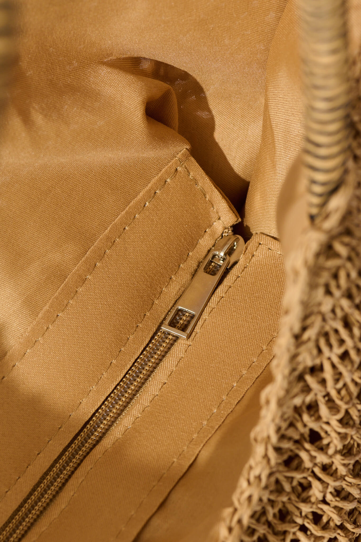 Harper Straw Tote Bag in Tan
