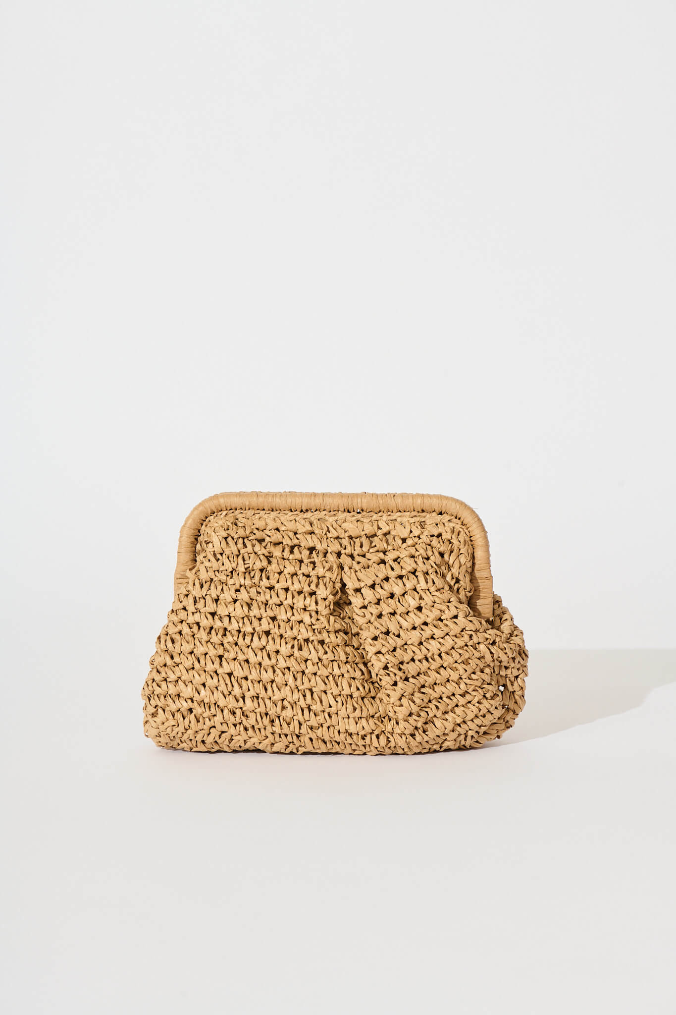 Adira Clutch Bag in Natural Straw