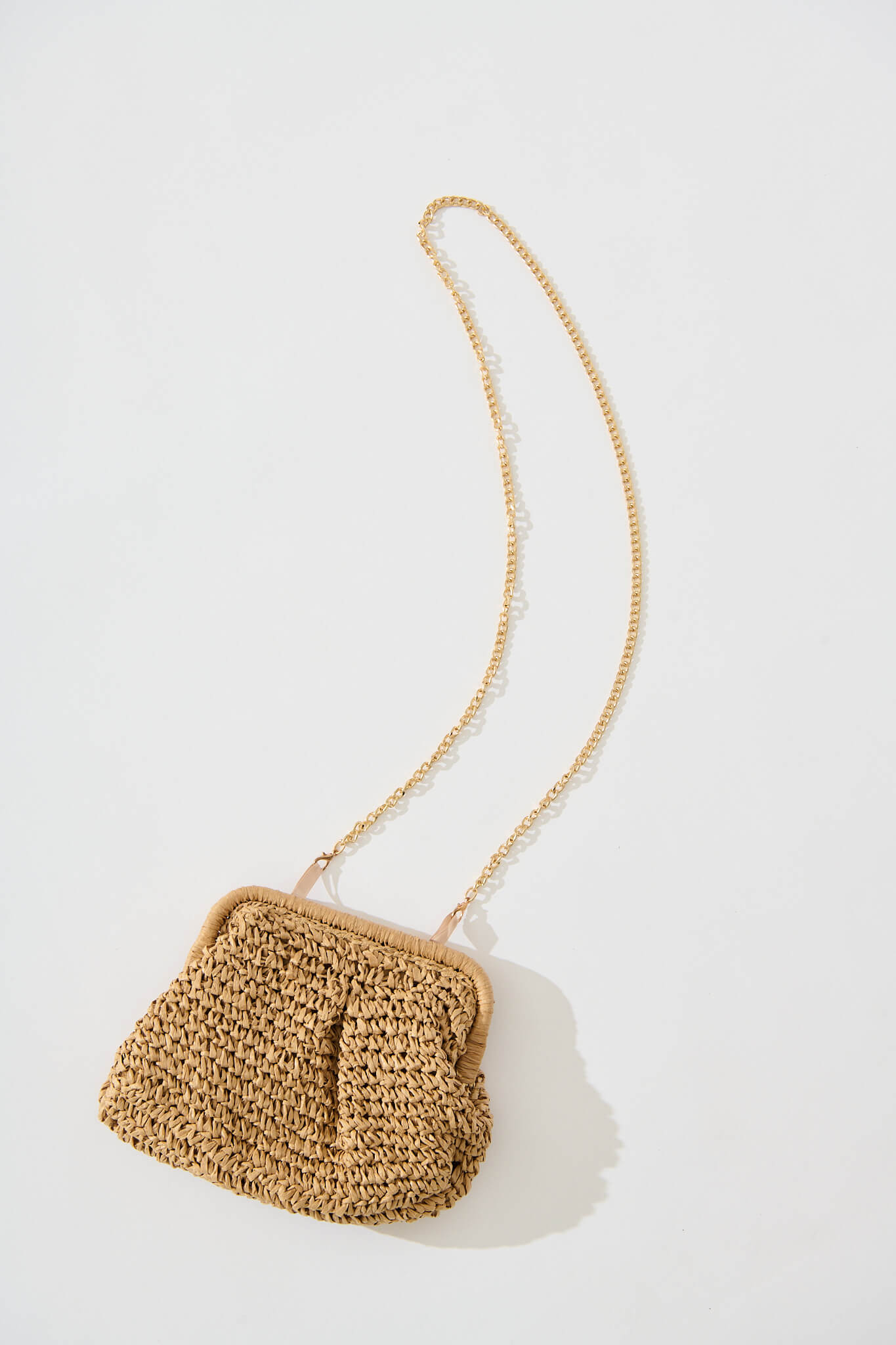 Adira Clutch Bag in Natural Straw
