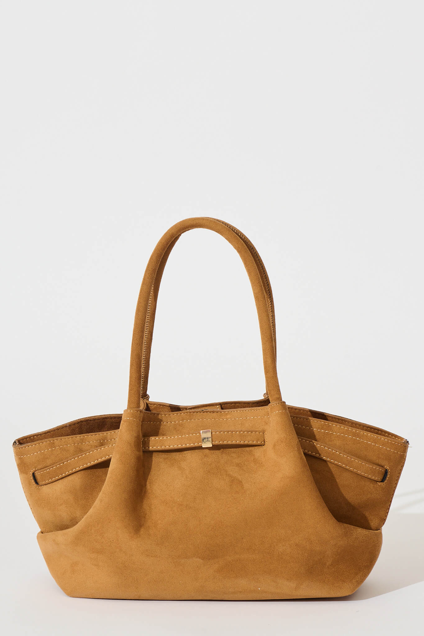Yuna Tote Bag in Tan Suedette