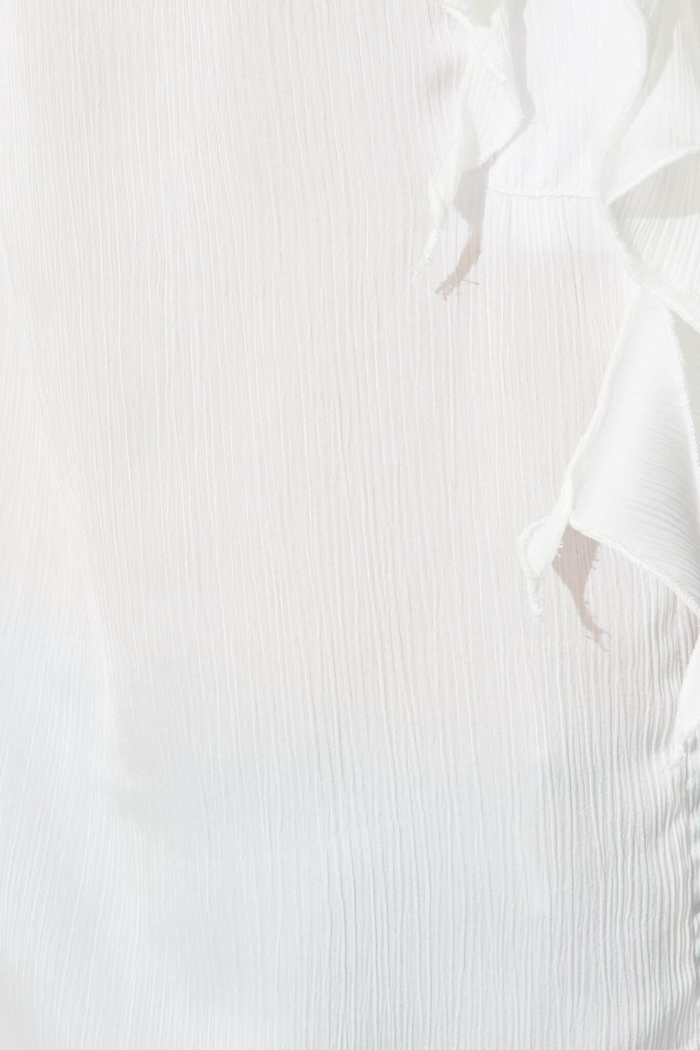 Vivica Top in White Crinkle Satin