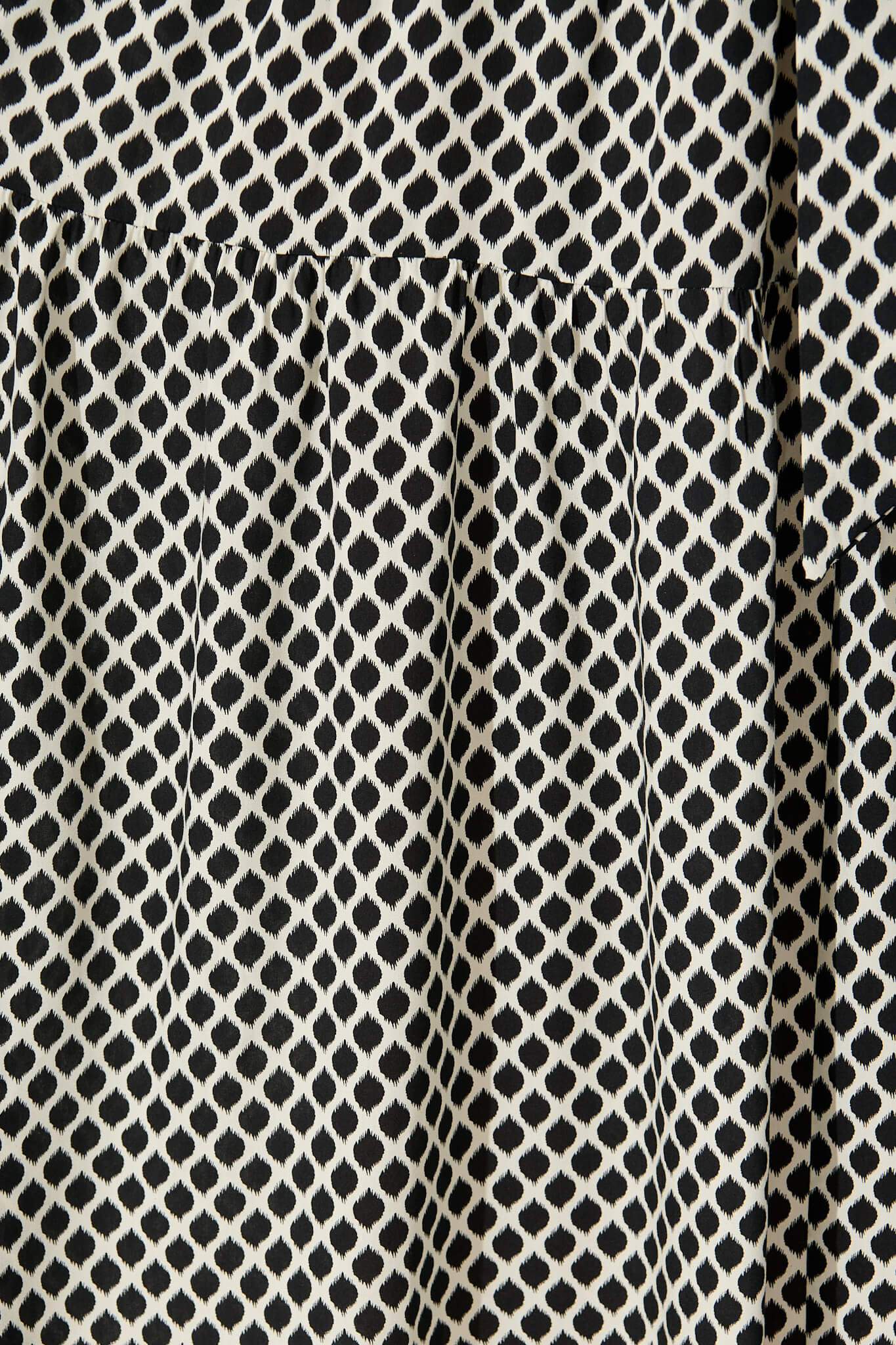 Heidi Maxi Dress in Black and Cream Geometric Print