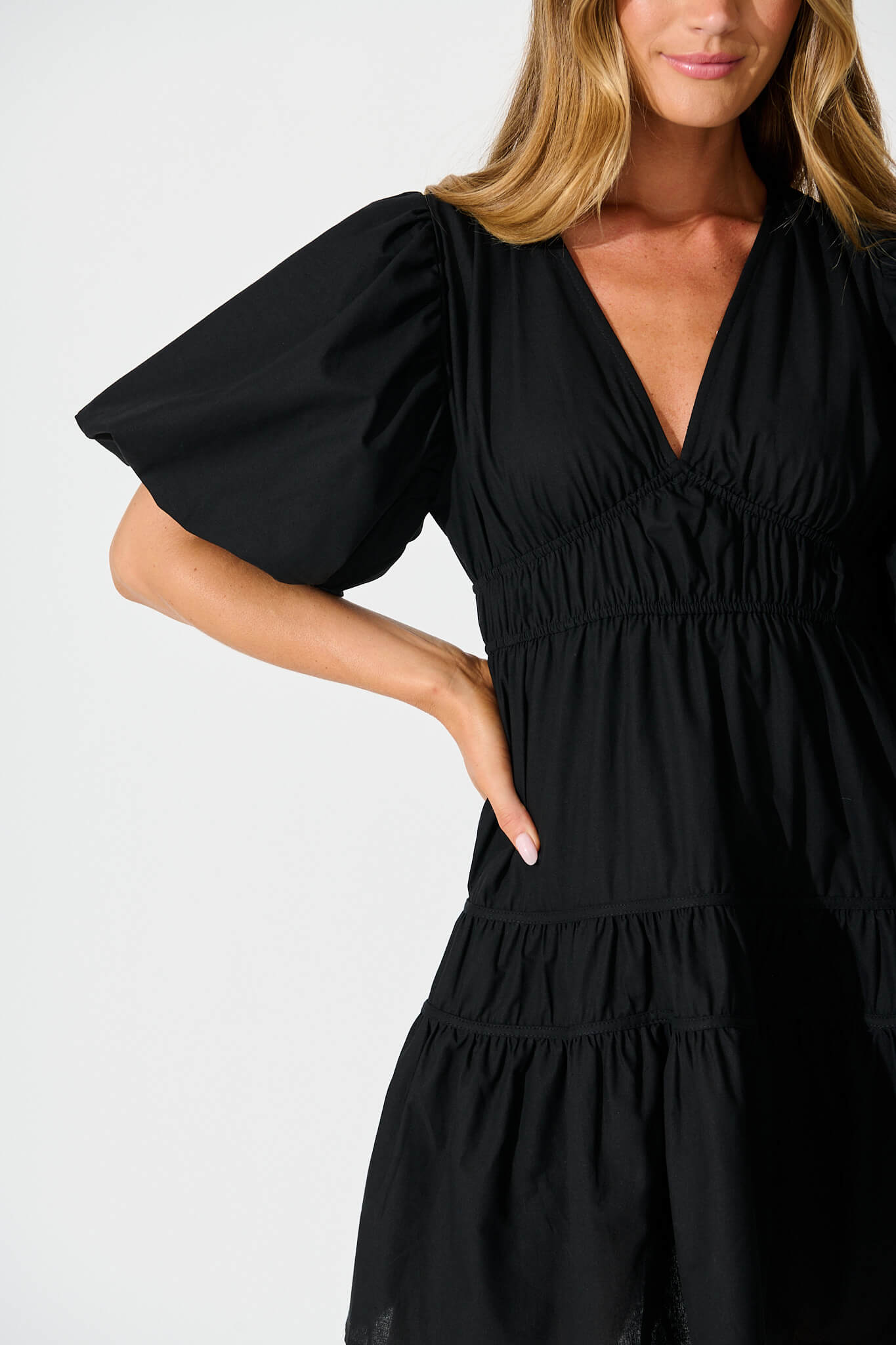 Amarusso Dress in Black Cotton
