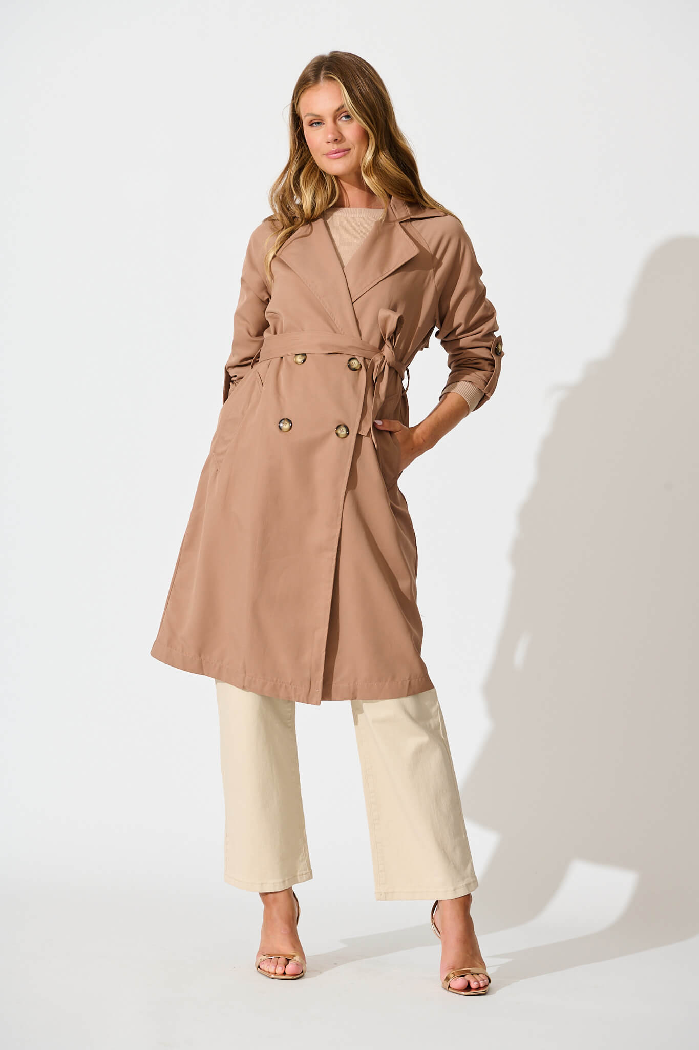 Sasha Trench Coat in Mocha