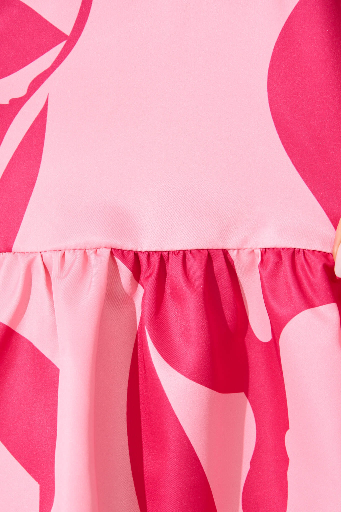 Fione Shirt Dress in Blush With Fuchsia Print