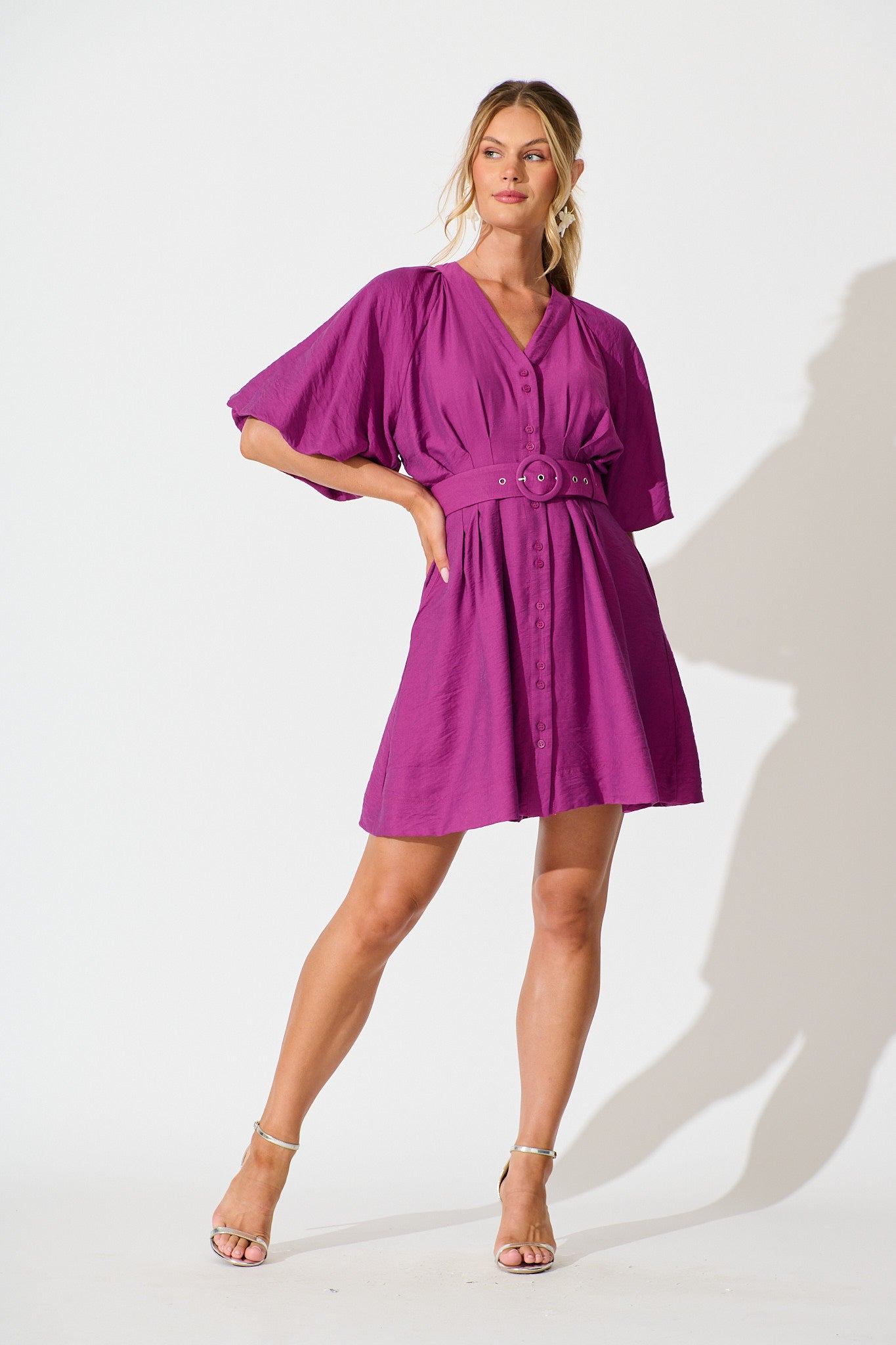 Teagan Dress in Plum
