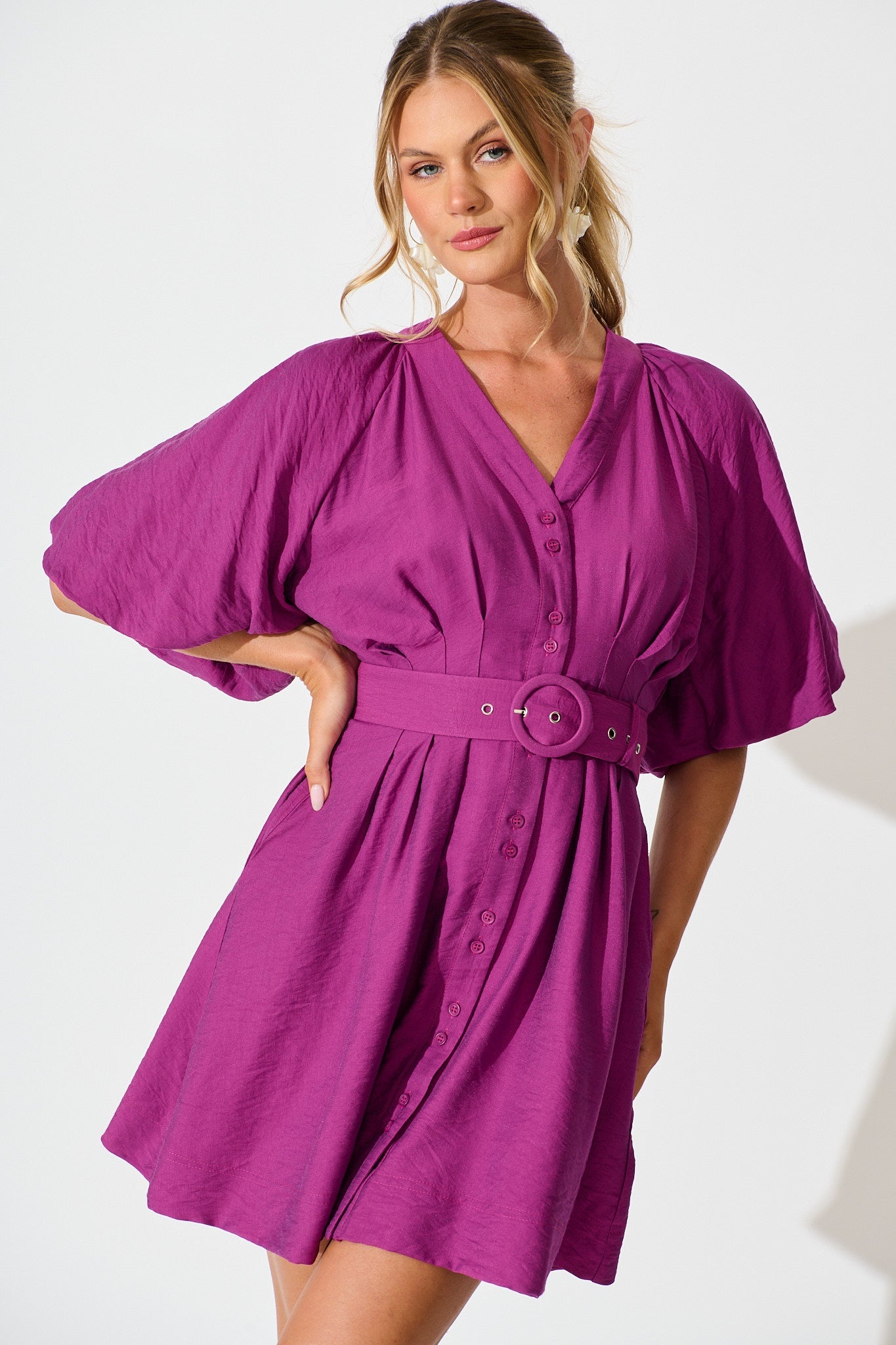 Teagan Dress in Plum