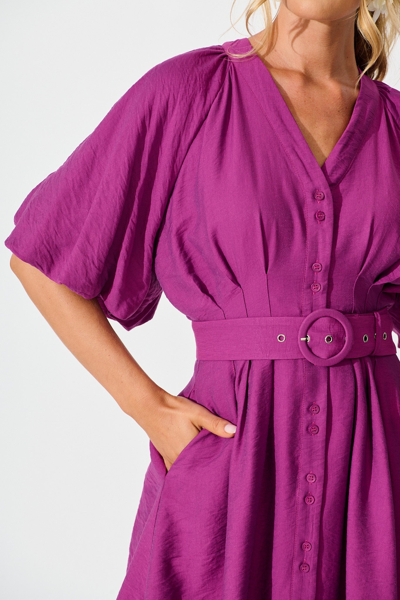 Teagan Dress in Plum