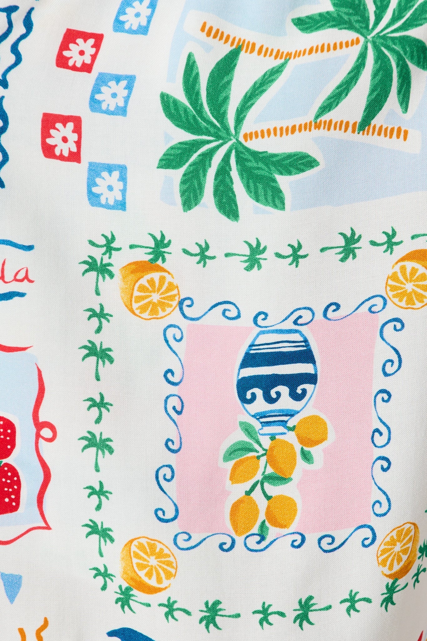 Clara Playsuit in White Multi Print