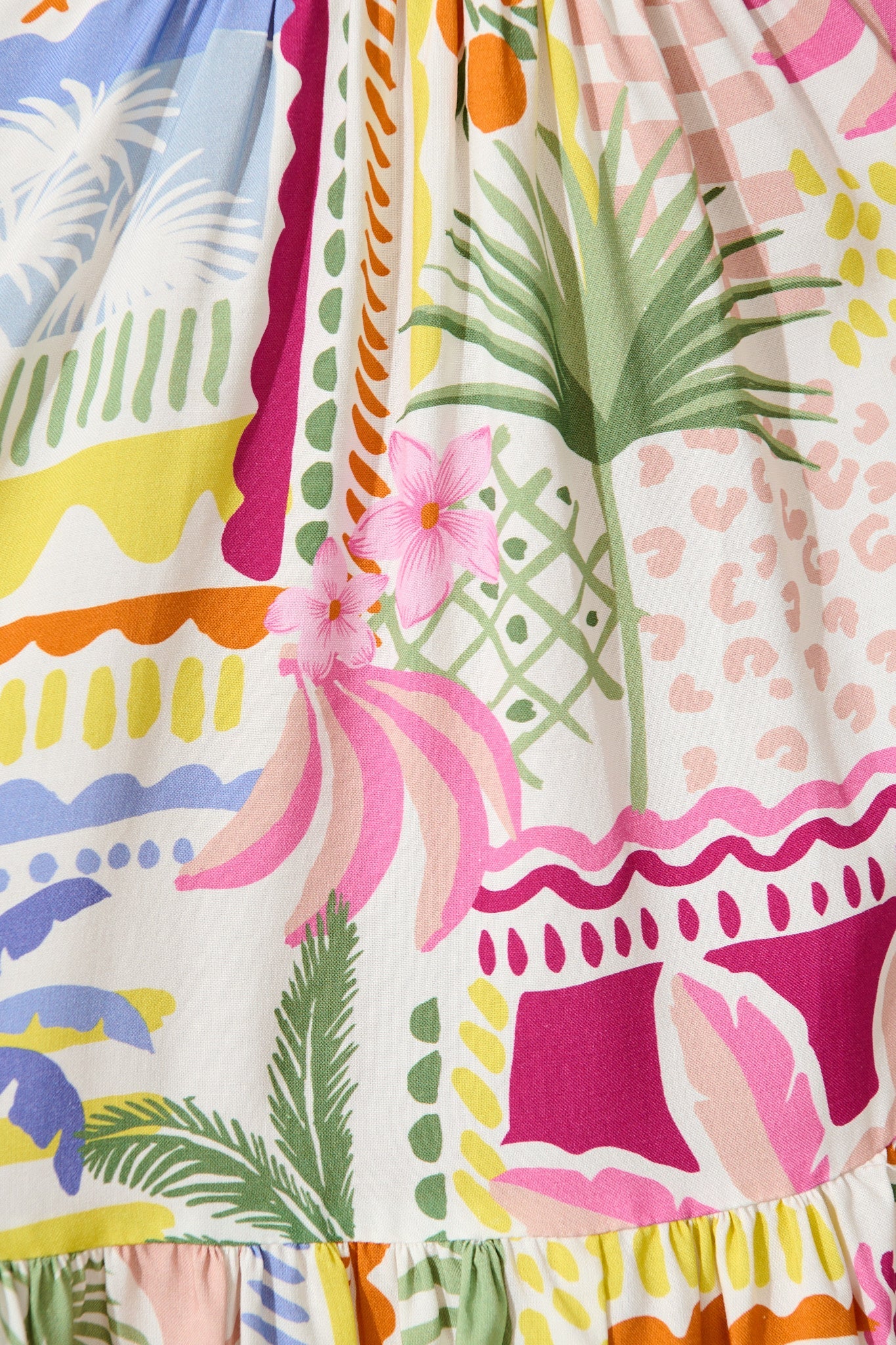 Northcote Smock Dress in Multi Patchwork Print