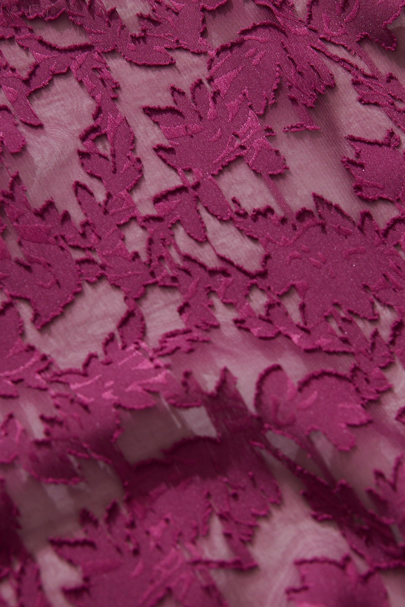 Vanessa Shirt in Plum Leaf Burnout Chiffon