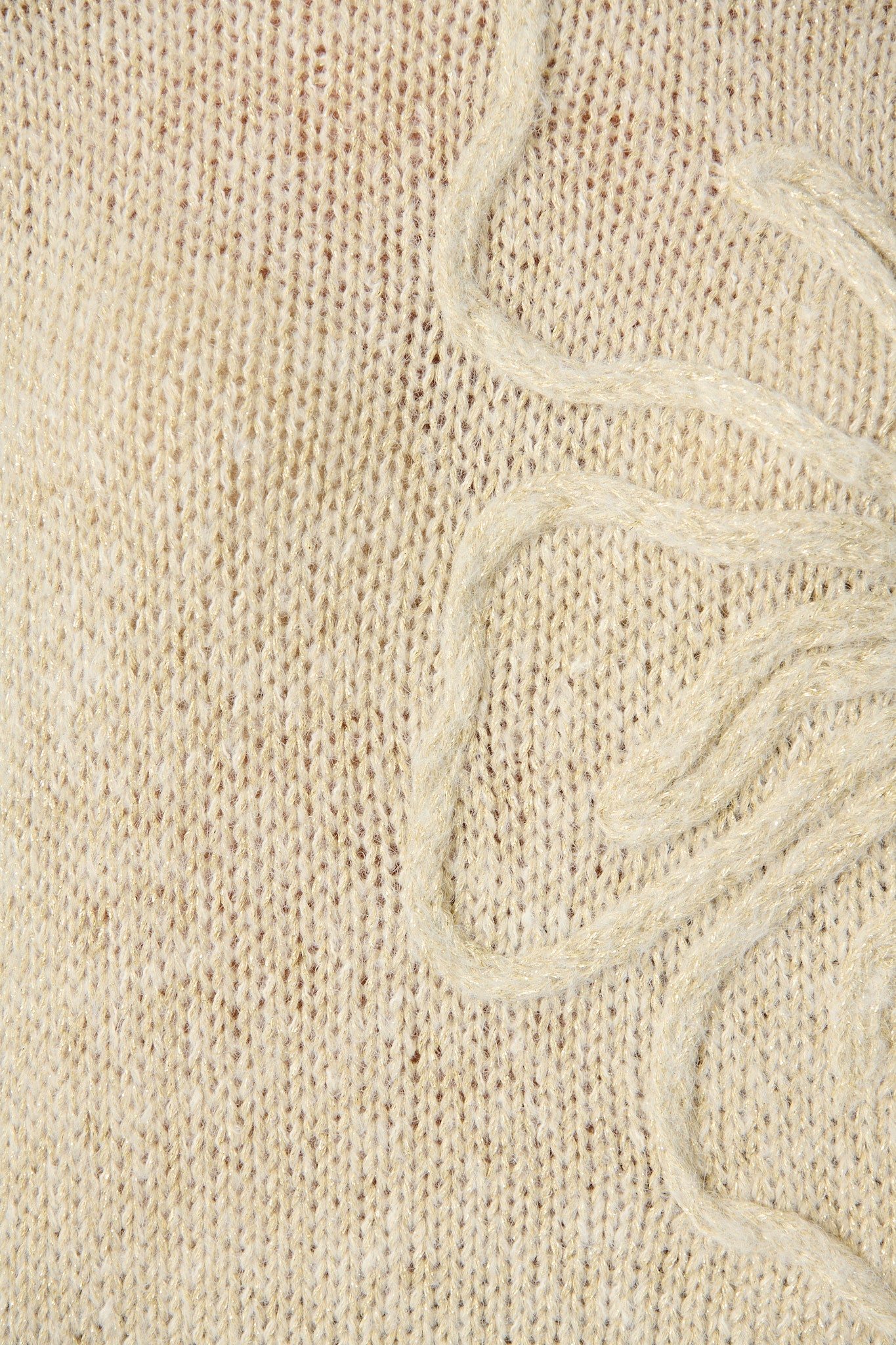 Zoe Knit in Beige Lurex Wool Blend