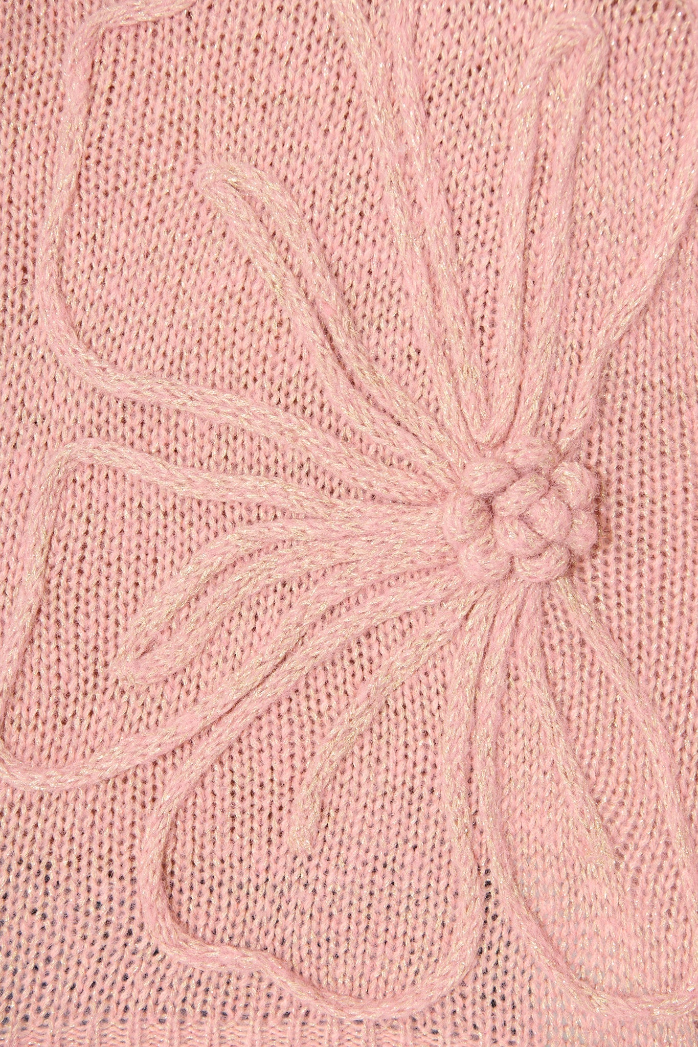 Zoe Knit in Dusty Pink Lurex Wool Blend