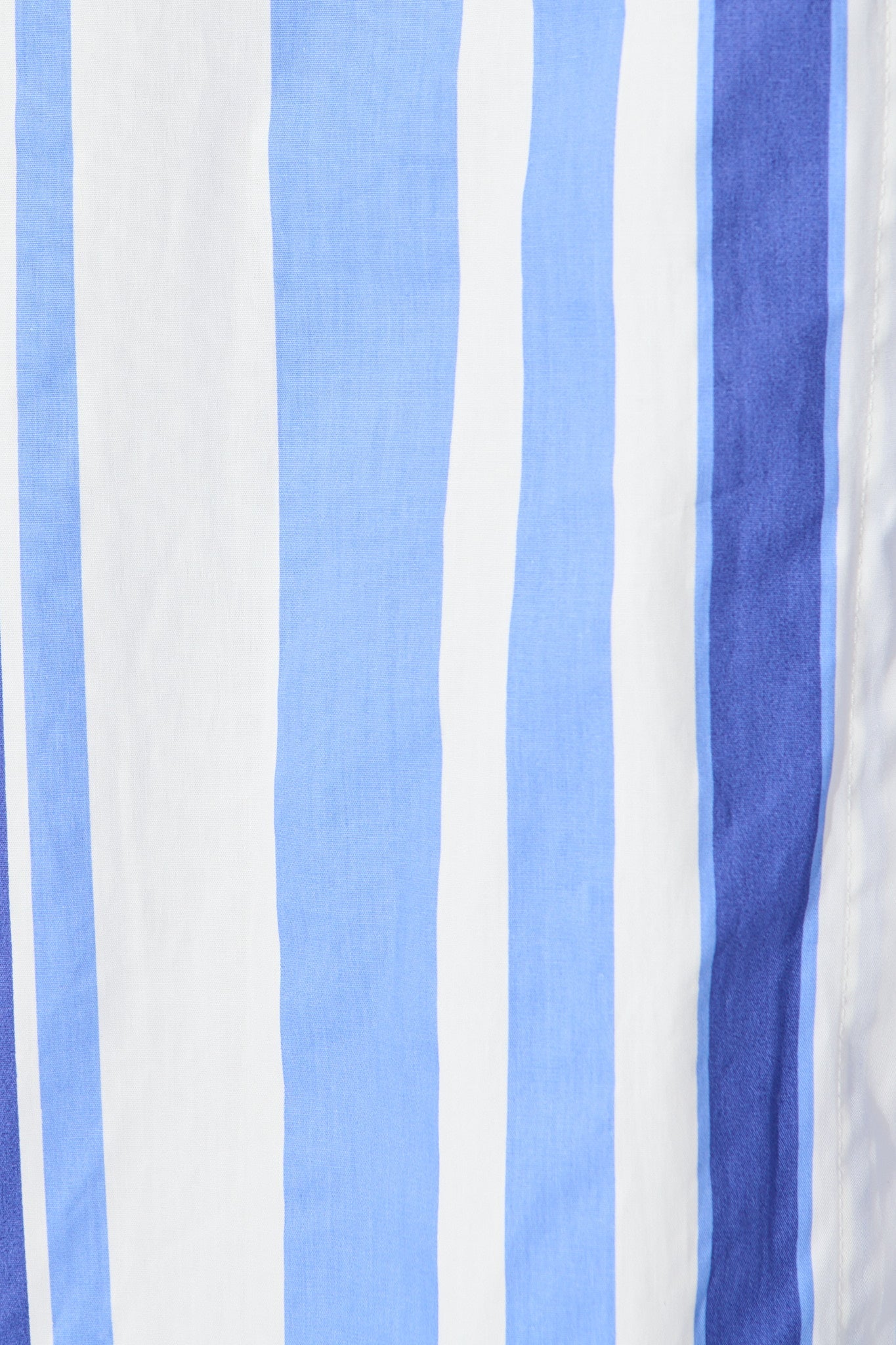 Olvera Midi Shirt Dress in Blue Stripe Cotton