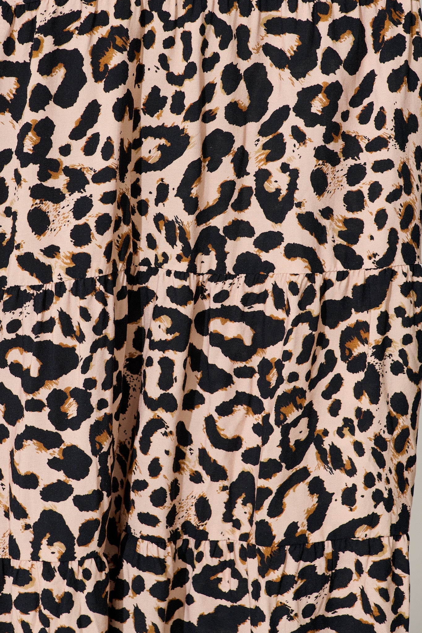 Roselle Maxi Shirt Dress in Brown Leopard Print