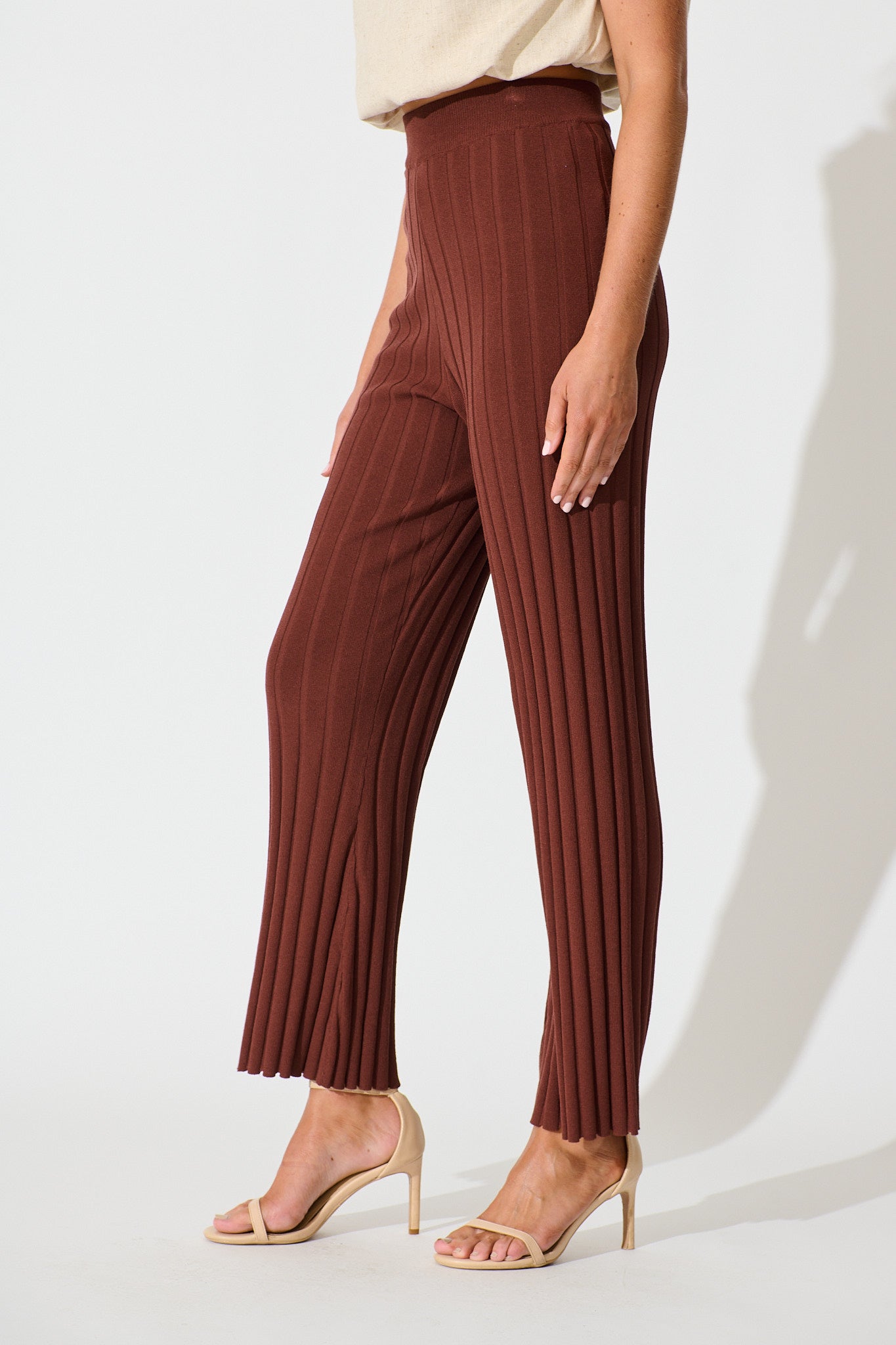 Soraya Knit Pant in Chocolate