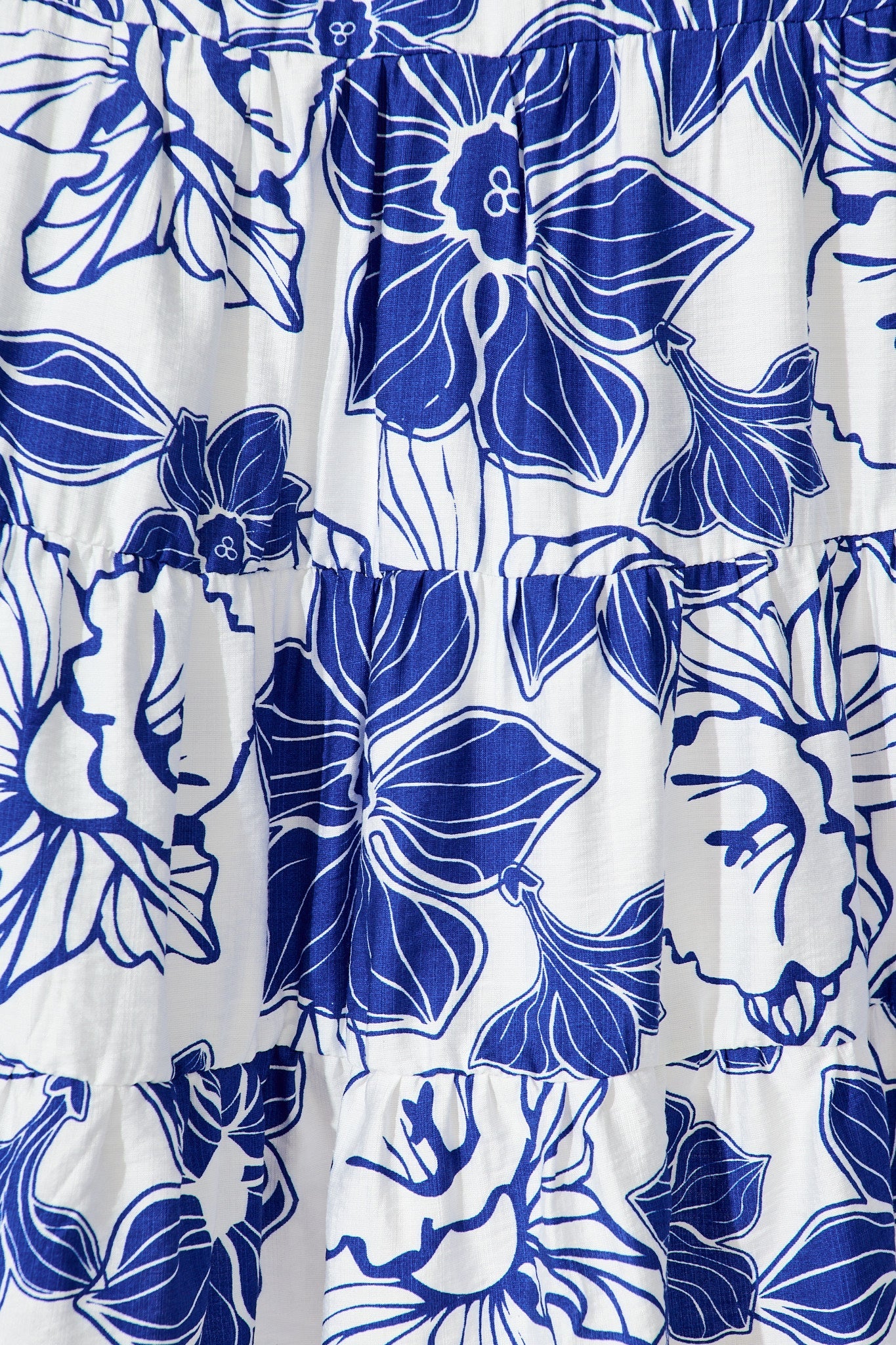 Sabrina Maxi Shirt Dress in Cobalt Floral