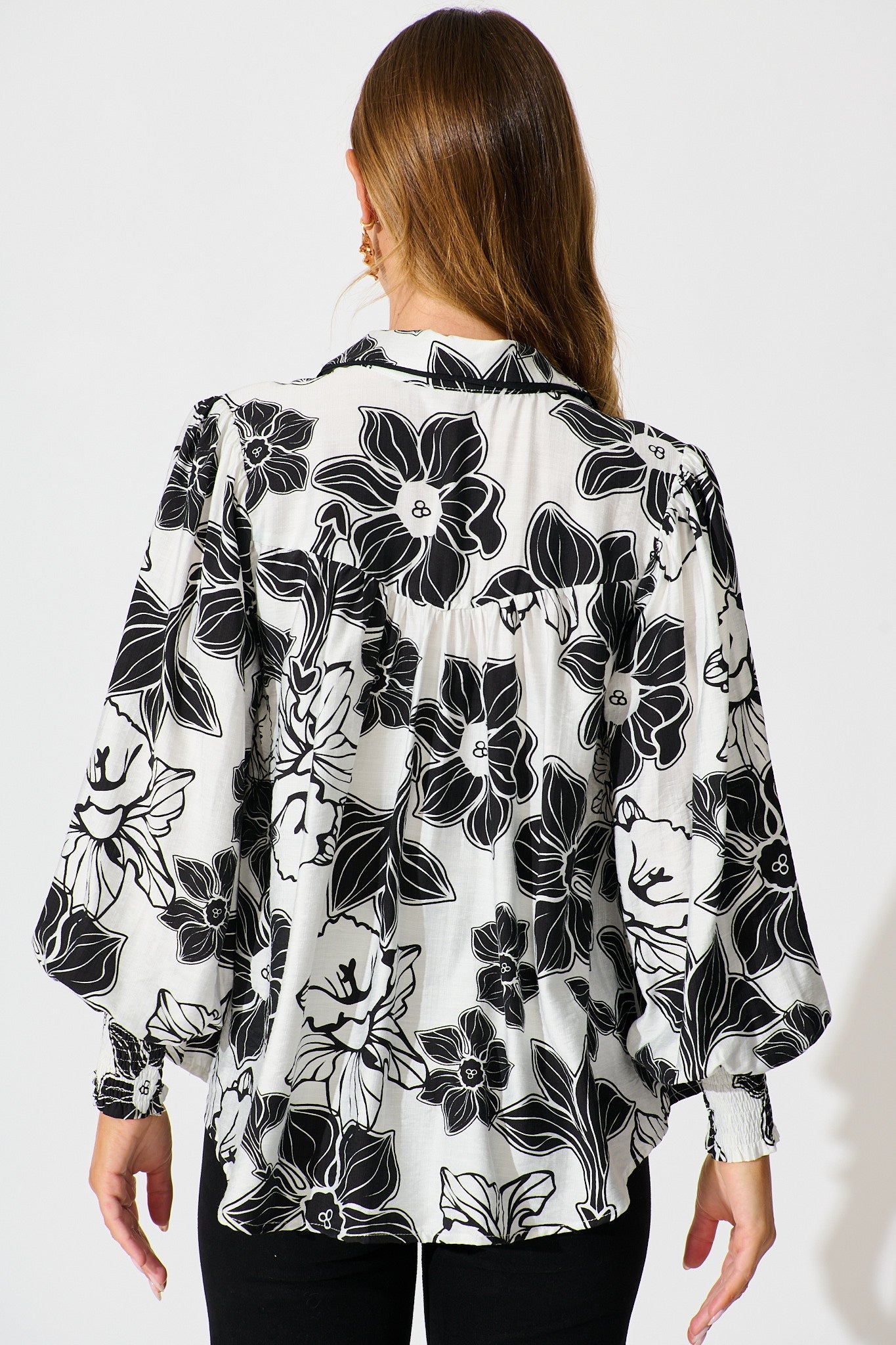 Colette Shirt in Black Floral