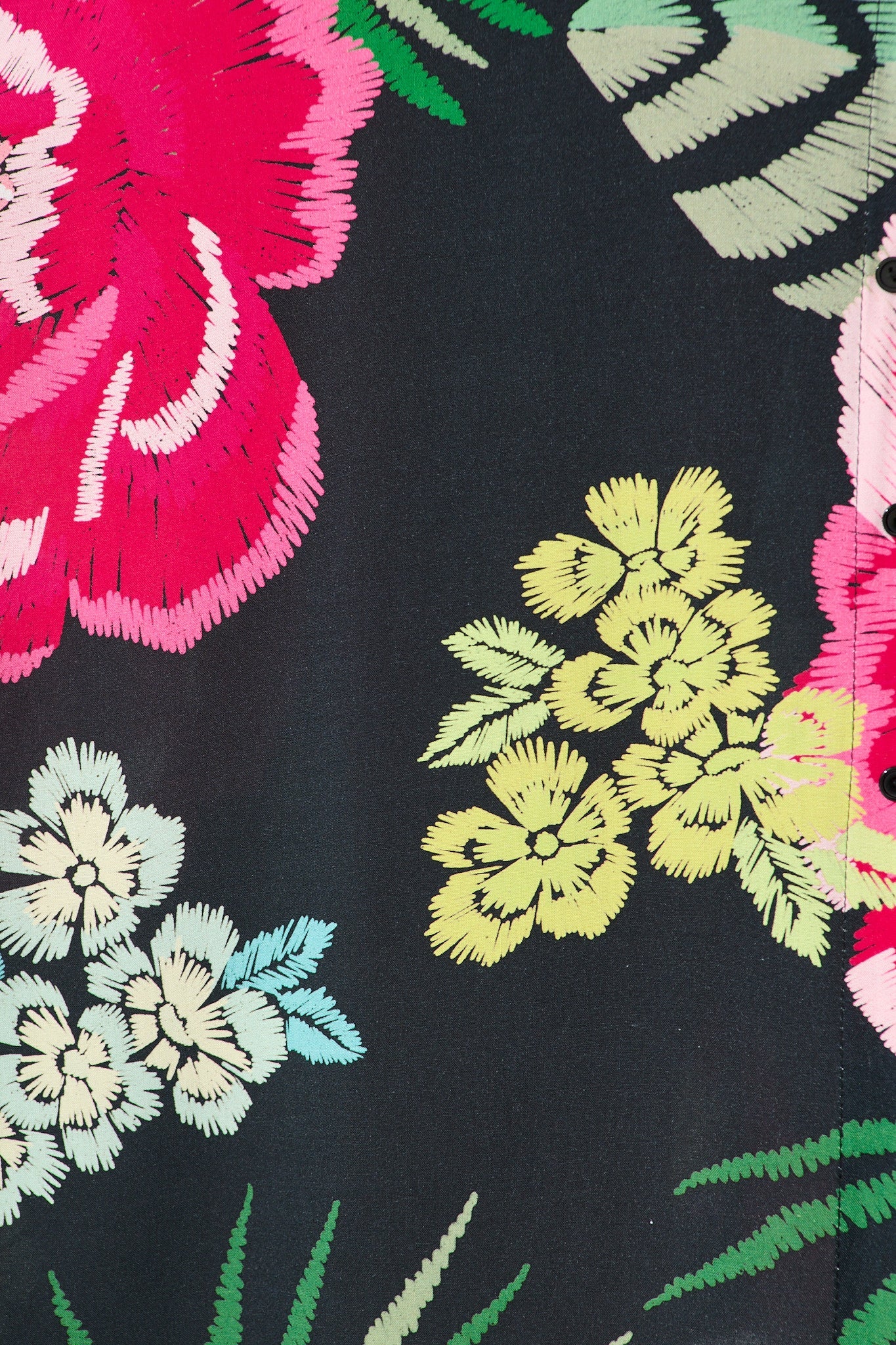 Melody Midi Dress In Black with Pink Floral