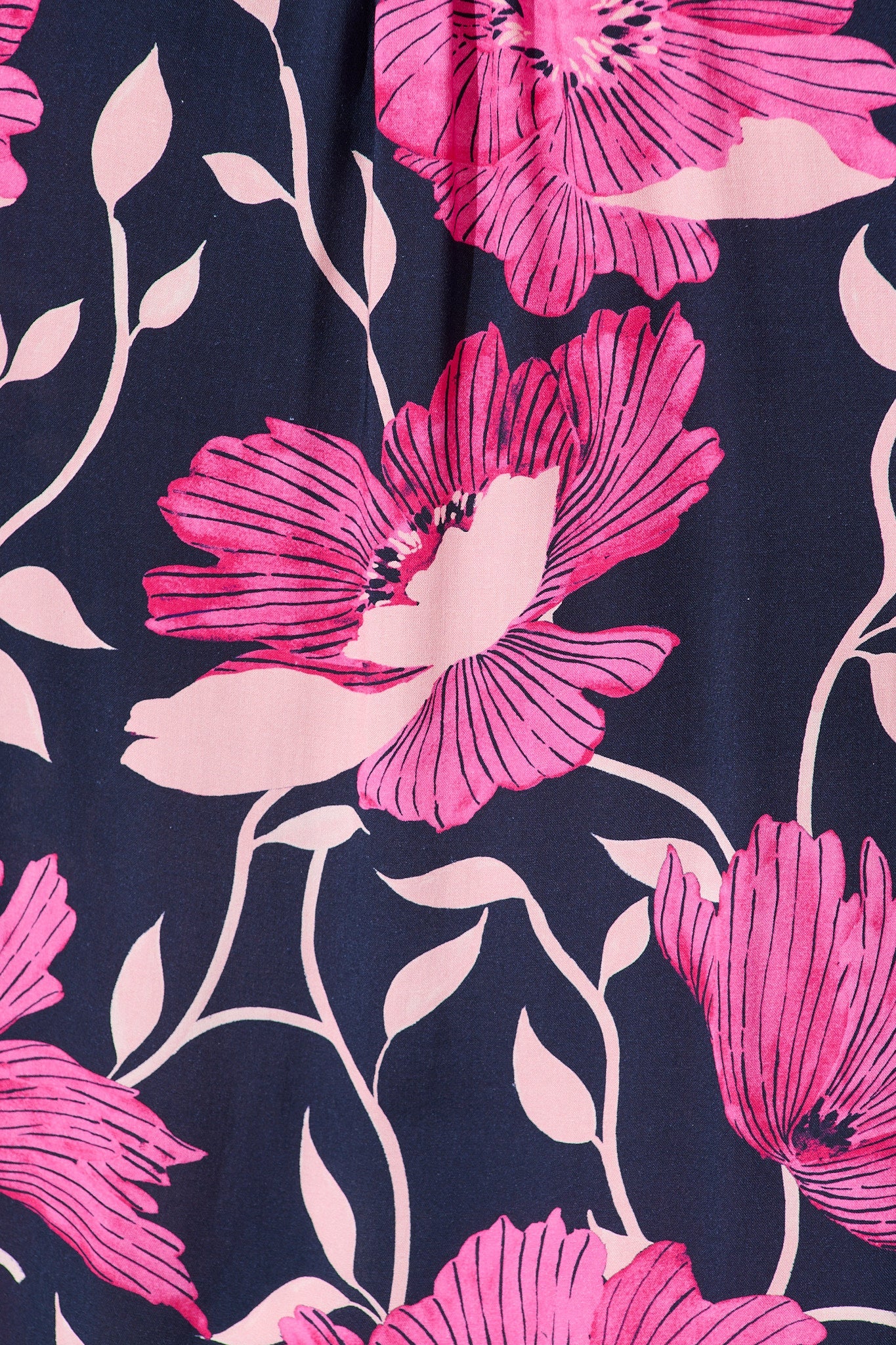 Anita Shirt In Navy with Pink Floral