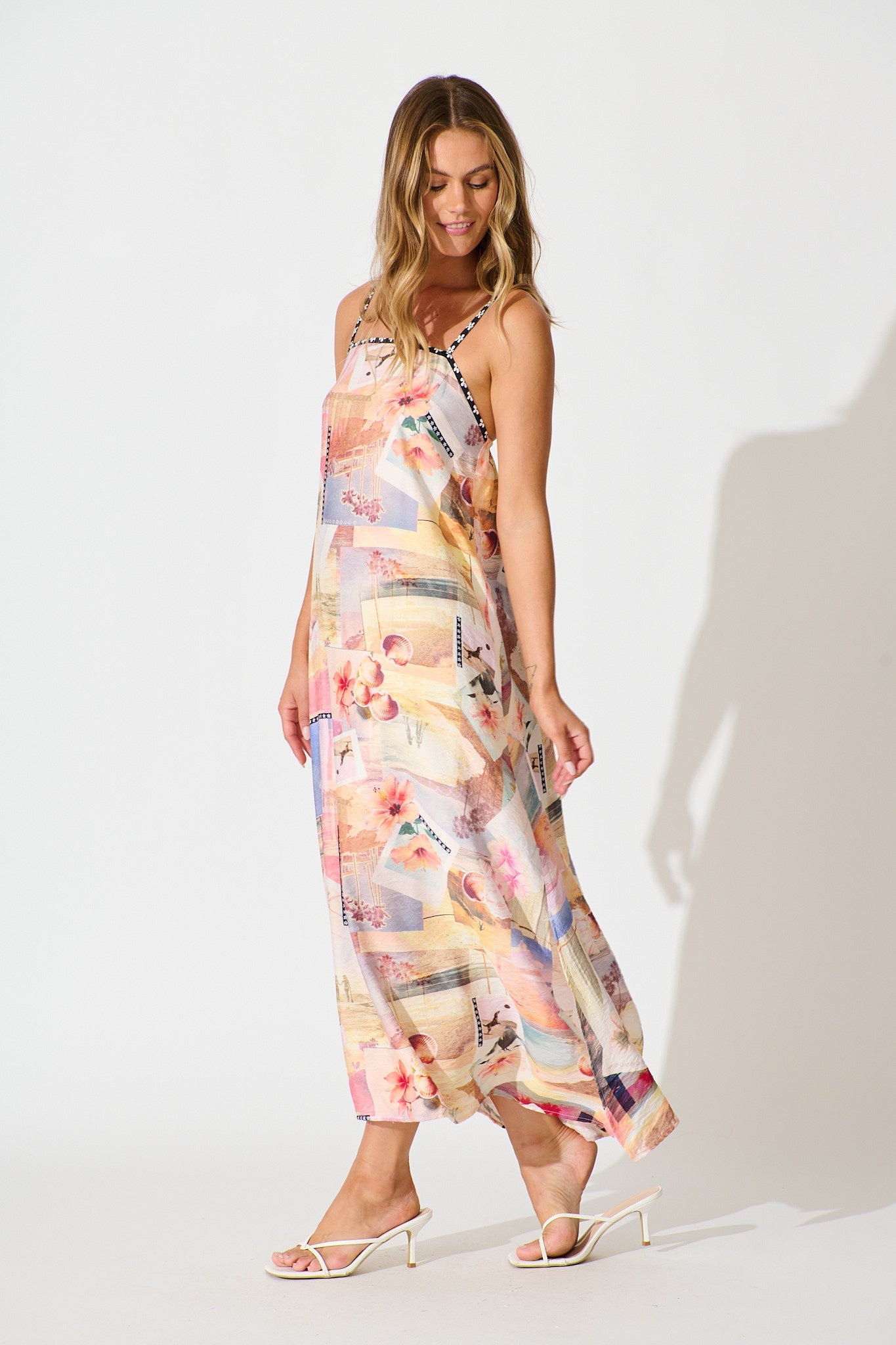 Post Cards From Palm Springs Maxi Sundress in Multi Print