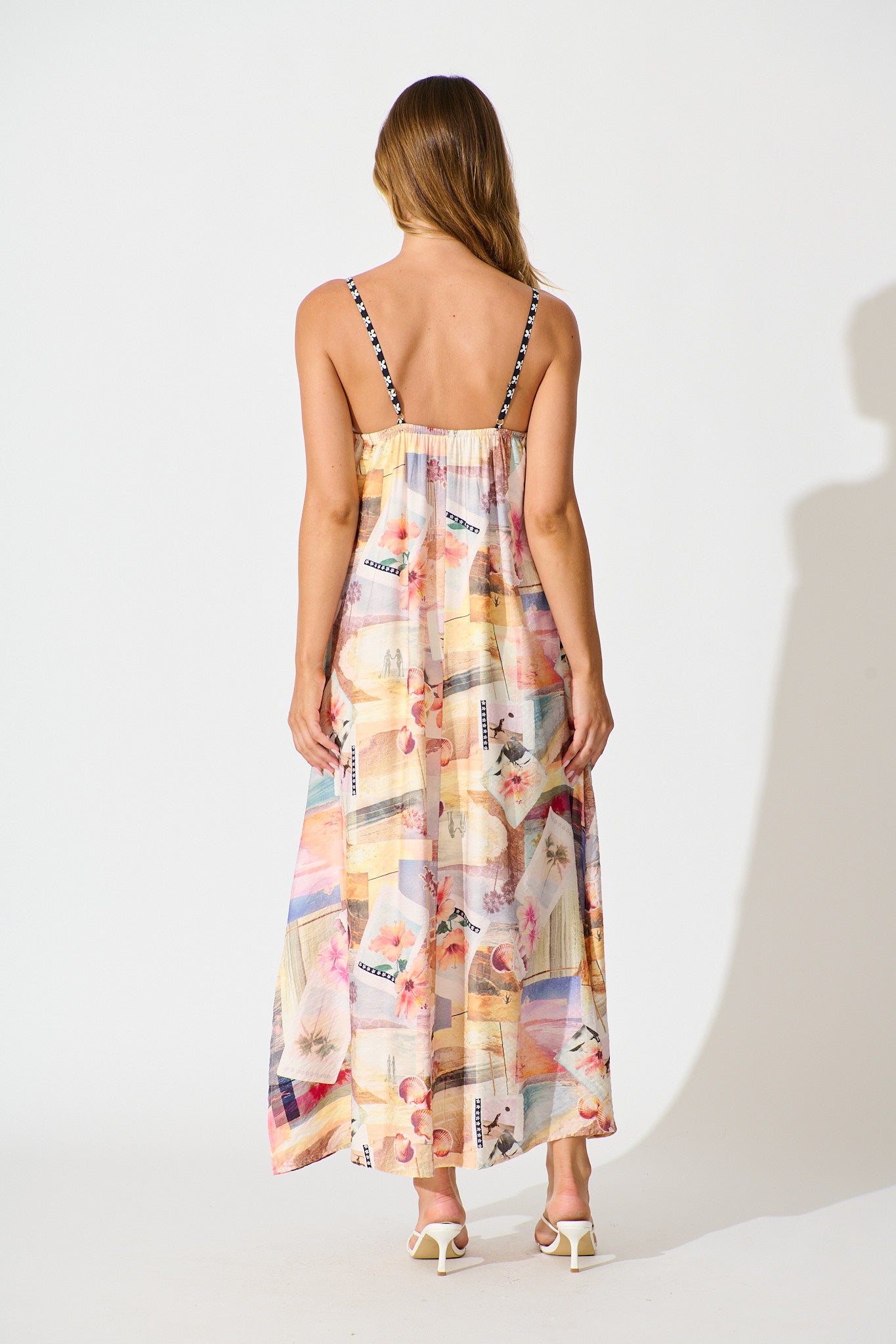 Post Cards From Palm Springs Maxi Sundress in Multi Print