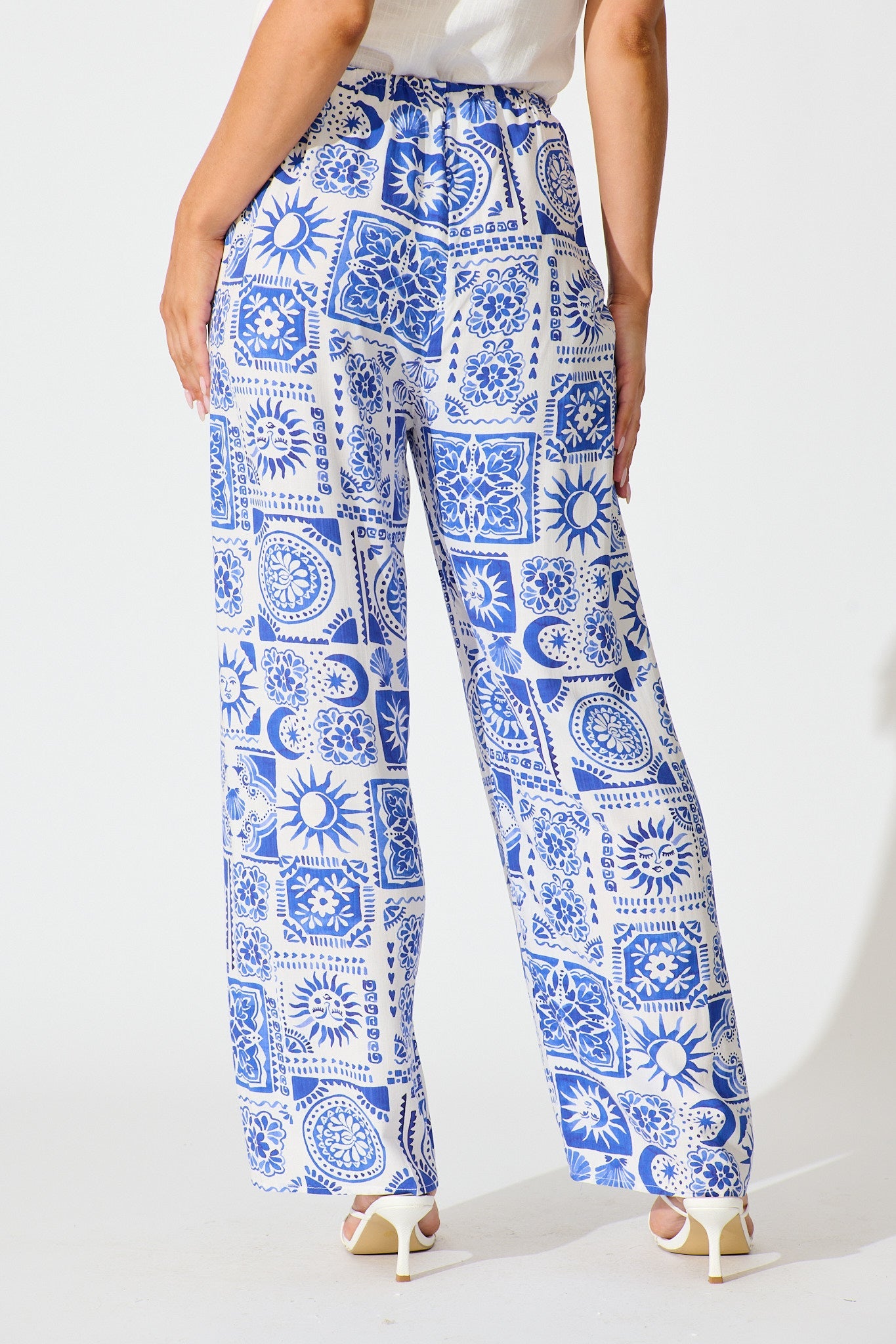 Chelsea Pant in Blue Print