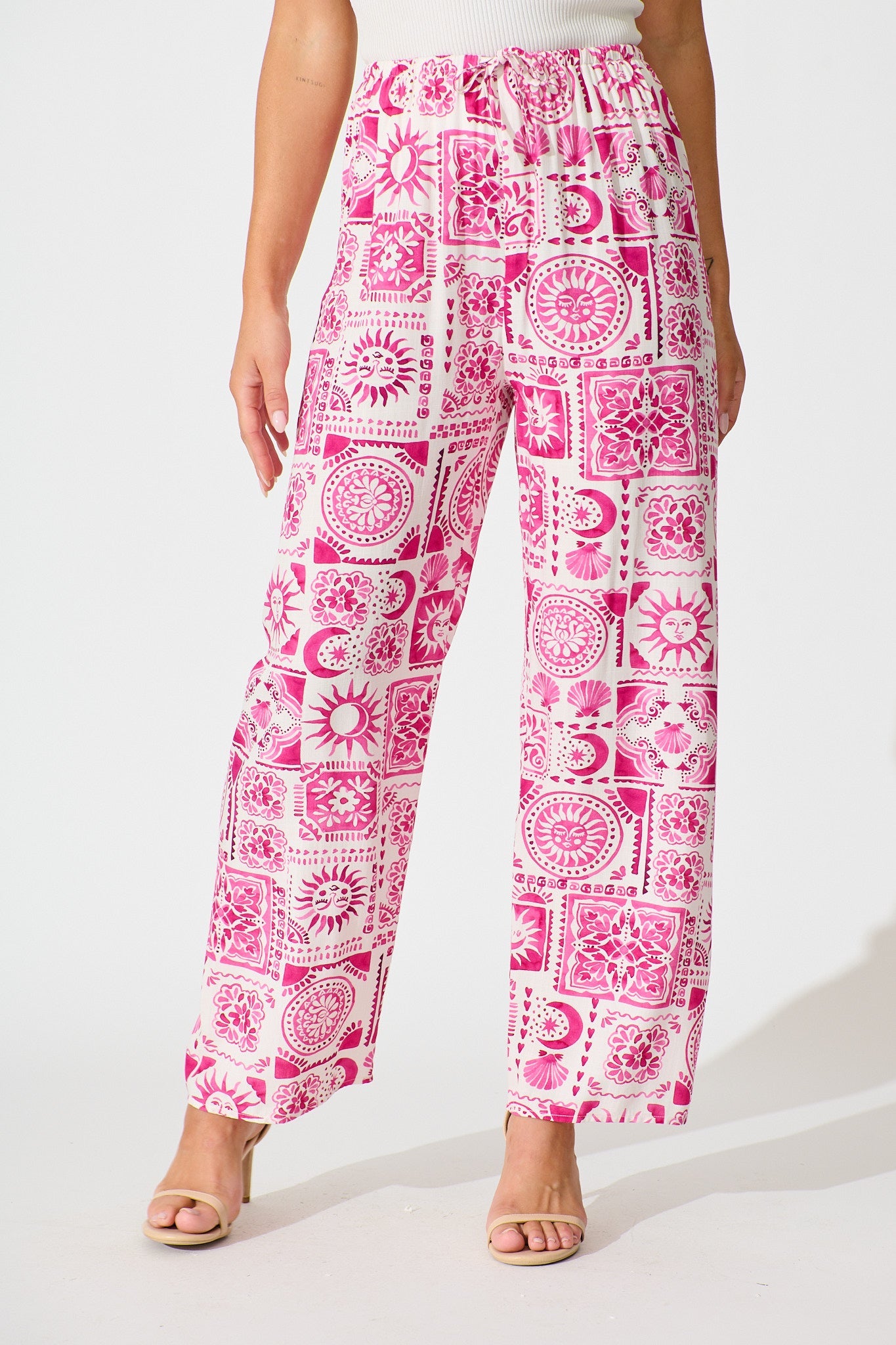 Chelsea Pant in Pink Print