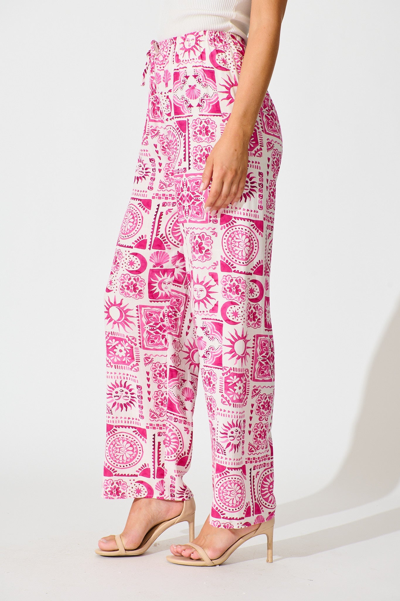 Chelsea Pant in Pink Print