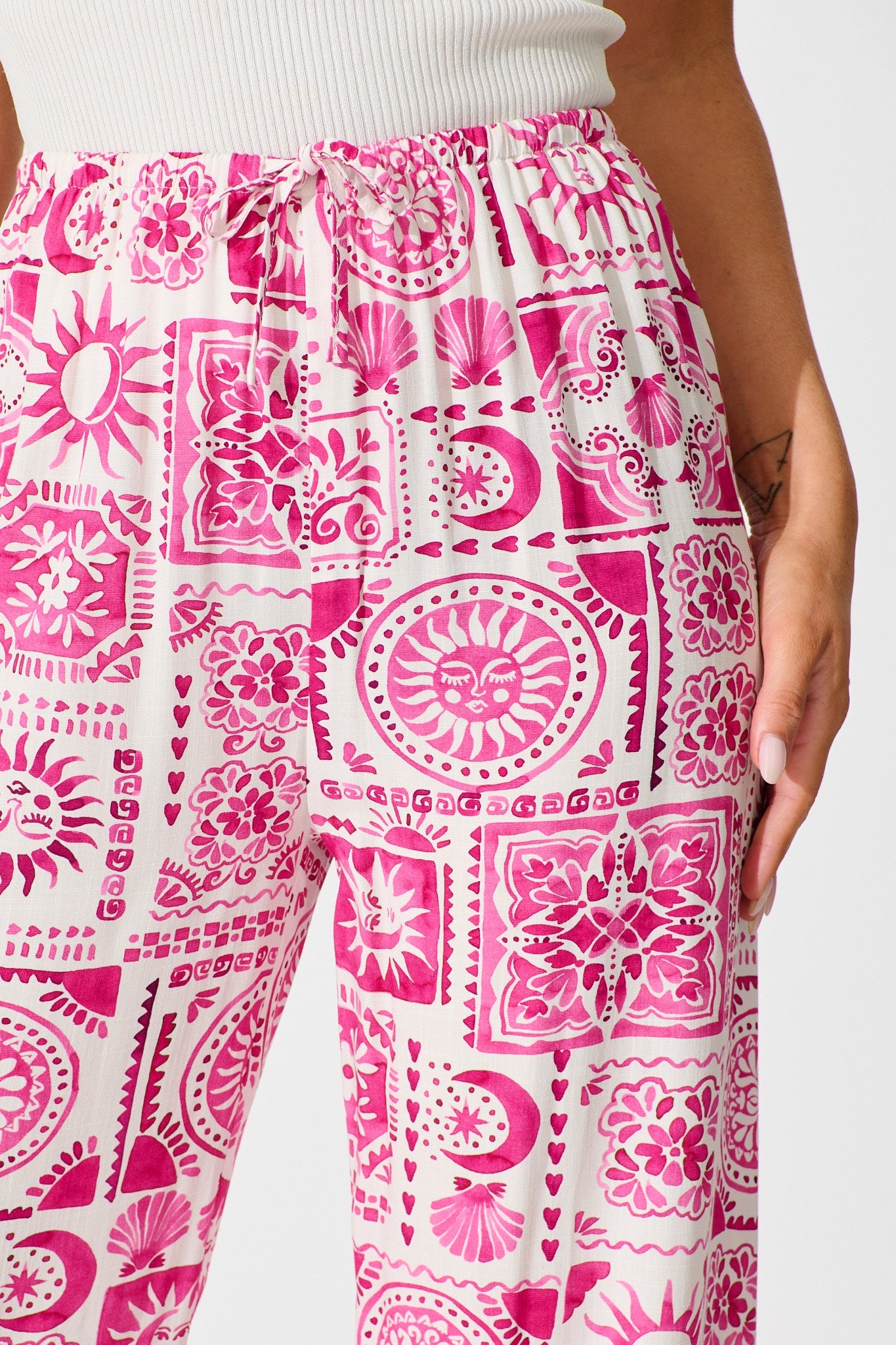 Chelsea Pant in Pink Print